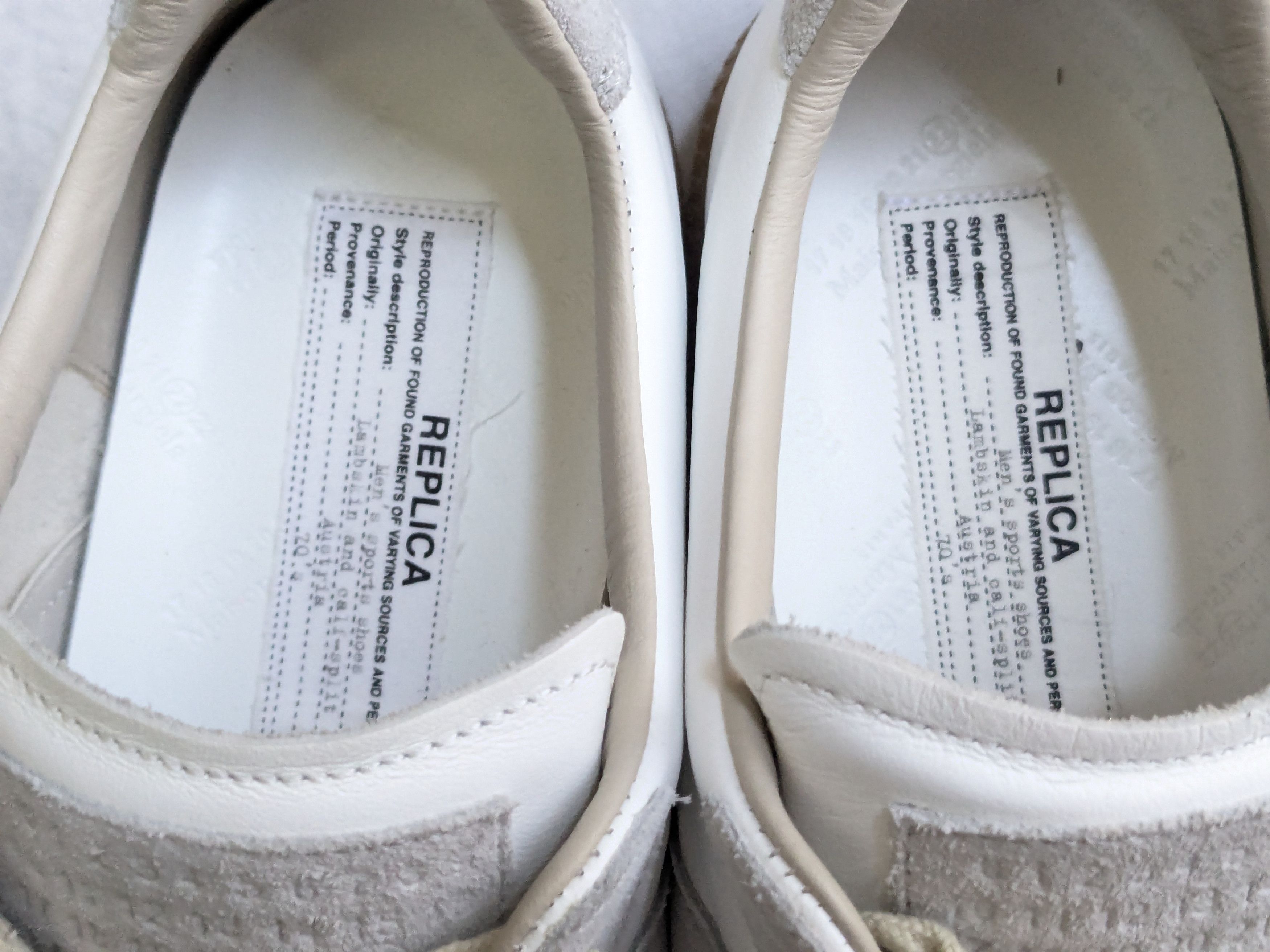 Maison Margiela Maison Margiela GAT Replica White Gray 8.5 41.5 Low Tops Size US 8.5 / EU 41-42 - 10 Thumbnail