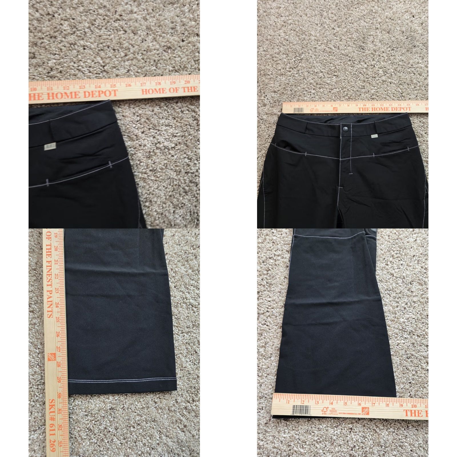 Vintage REI Womens 8 Black Softshell Pants Nylon Polyester Stretch Bootcut Activewear Travel Light Weight Waterproof Athletic Size 30" / US 8 / IT 44 - 8 Thumbnail