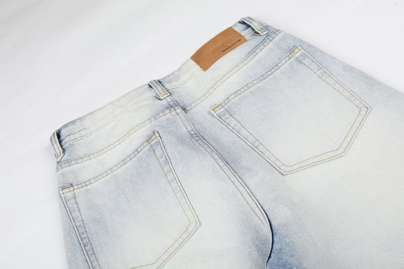 Jean Street-Style Washed & Distressed Denim Jeans with Whiskering Size US 32 / EU 48 - 4 Thumbnail