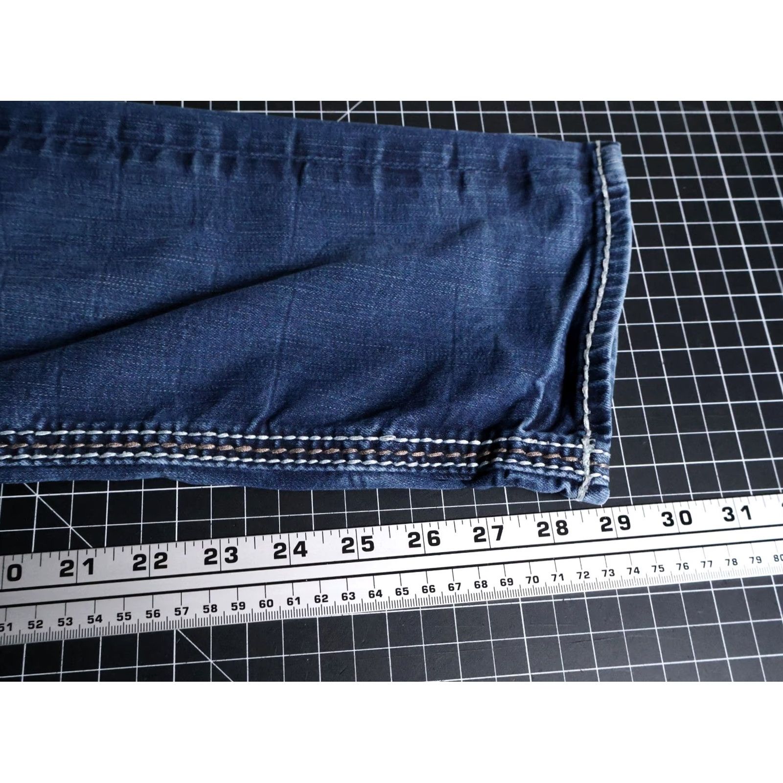 Vintage Rock Revival Saralyn Easy Skinny Jeans Women's 30 Blue Denim Stretch Rhinestone 5-Pocket Medium Wash Hipster Modern Size 30" / US 8 / IT 44 - 6 Thumbnail