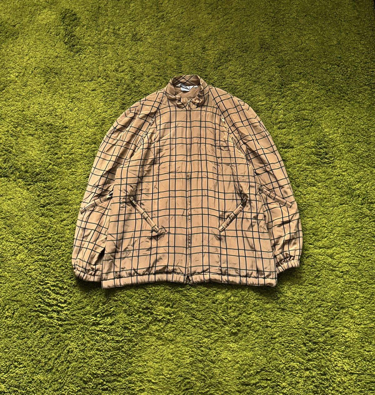 Designer × Vintage × Vitaliano Pancaldi 100% silk checkered vintage jacket Size US M / EU 48-50 / 2 - 1 Thumbnail