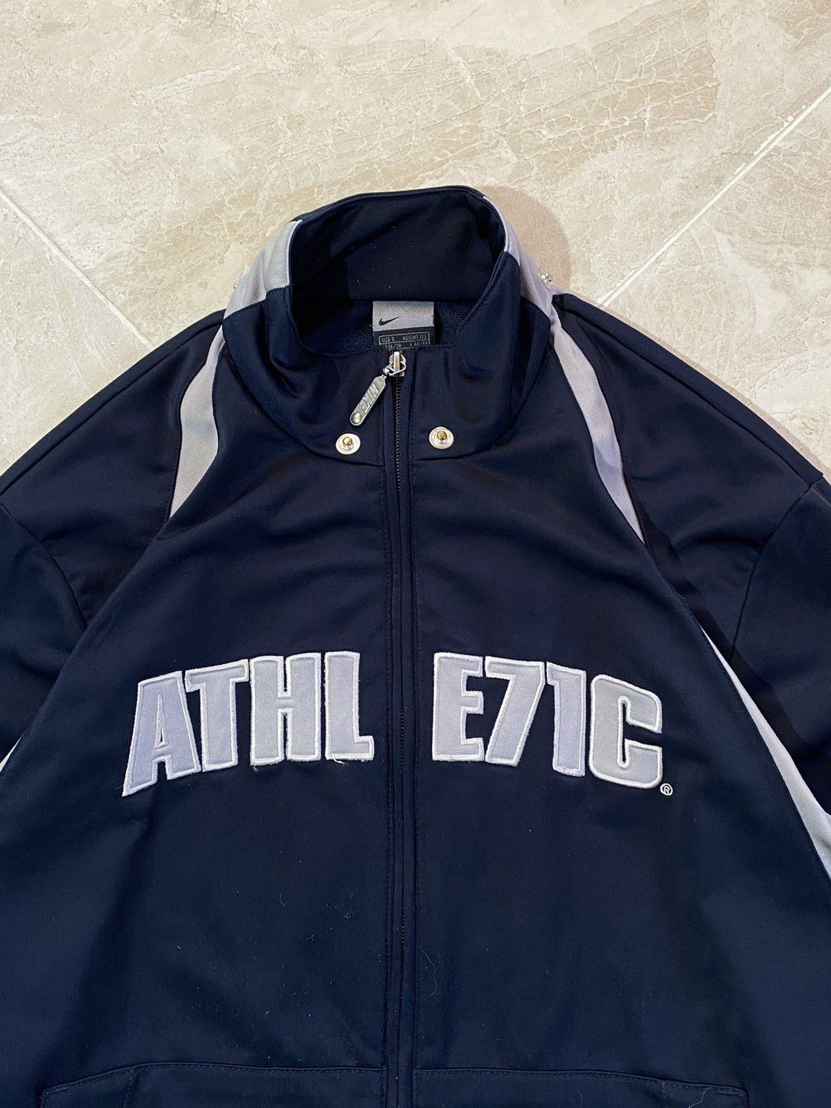 Nike 🔥 VINTAGE 2000s NIKE ATHLETIC DRILL STYLE SPORT TRACK TOP Size US S / EU 44-46 / 1 - 2 Thumbnail