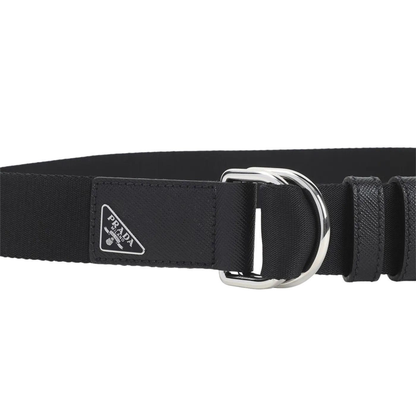 AMI PRADA Polyamide Black 35mm Belt New & Authentic (Men's size: Size ONE SIZE - 2 Thumbnail