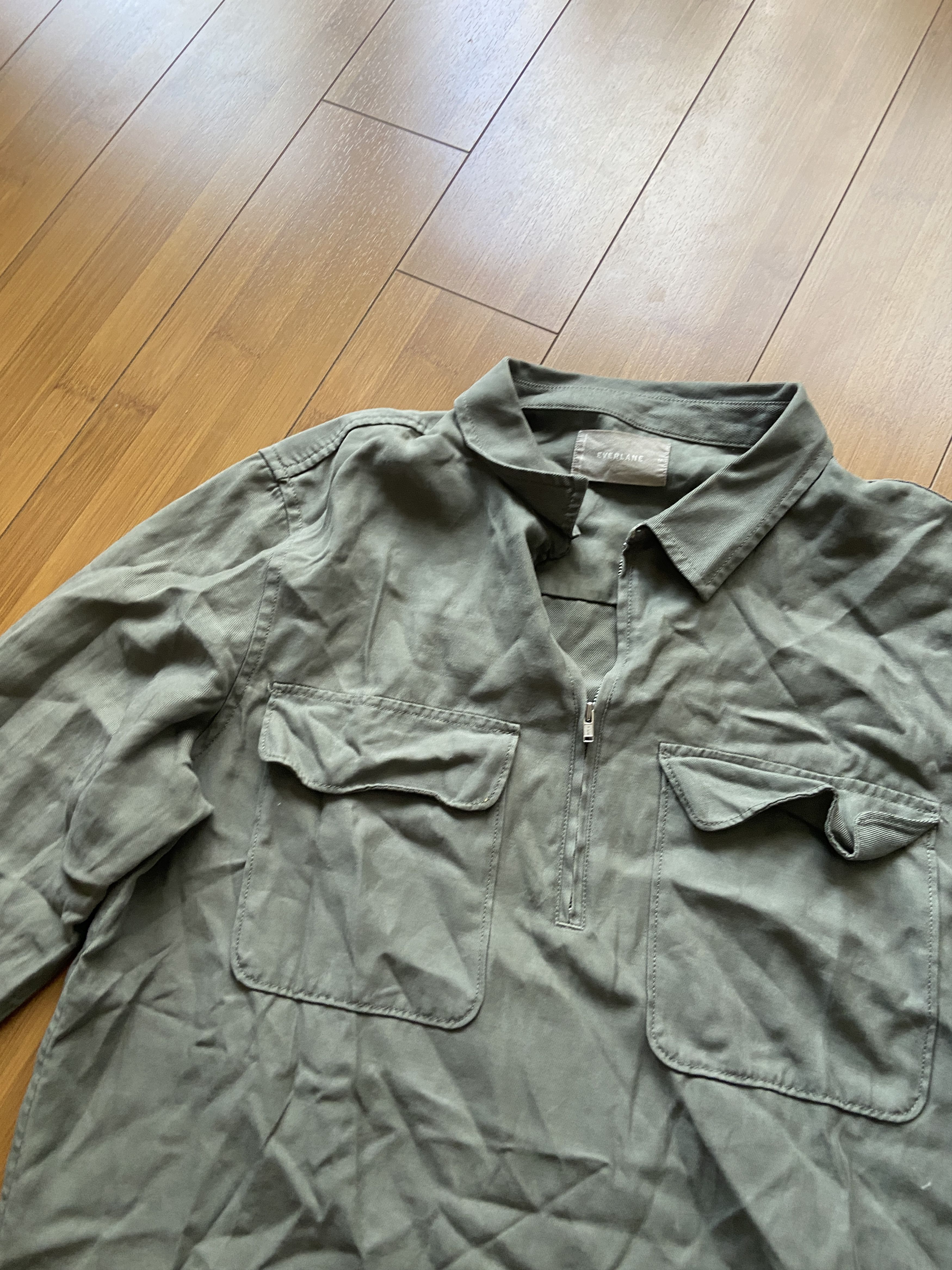 Everlane Everlane Shirt Herb Quarter Zip Long Sleeve Shirt - Mens M Size US M / EU 48-50 / 2 - 2 Thumbnail