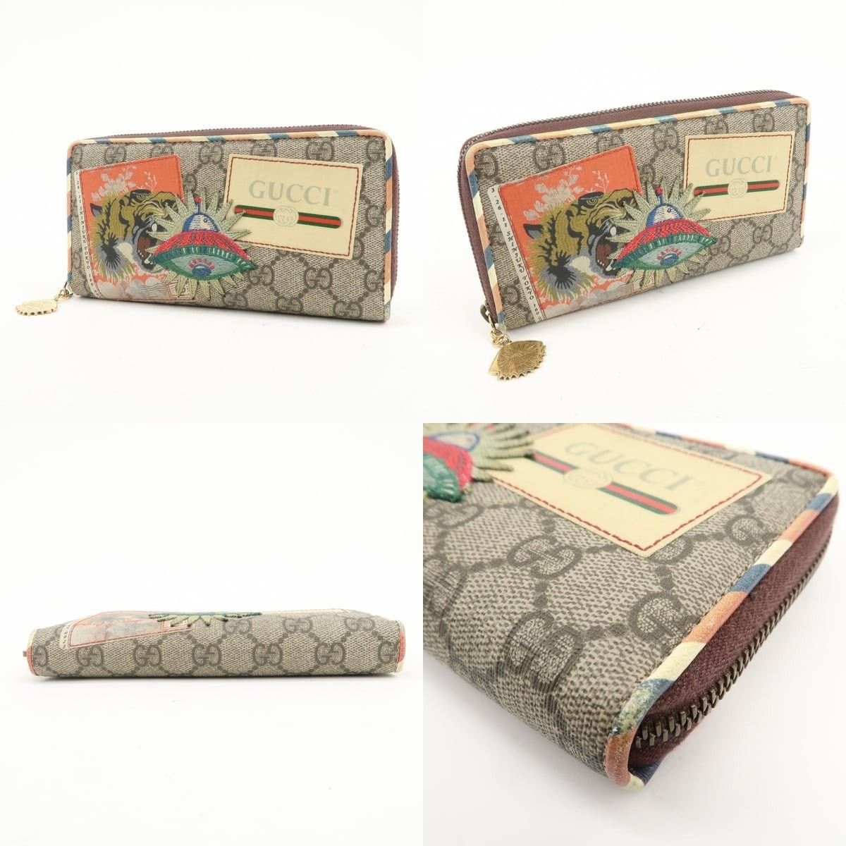 Gucci Gucci GG Supreme Courier Round Zippy Long Wallet Size ONE SIZE - 3 Thumbnail