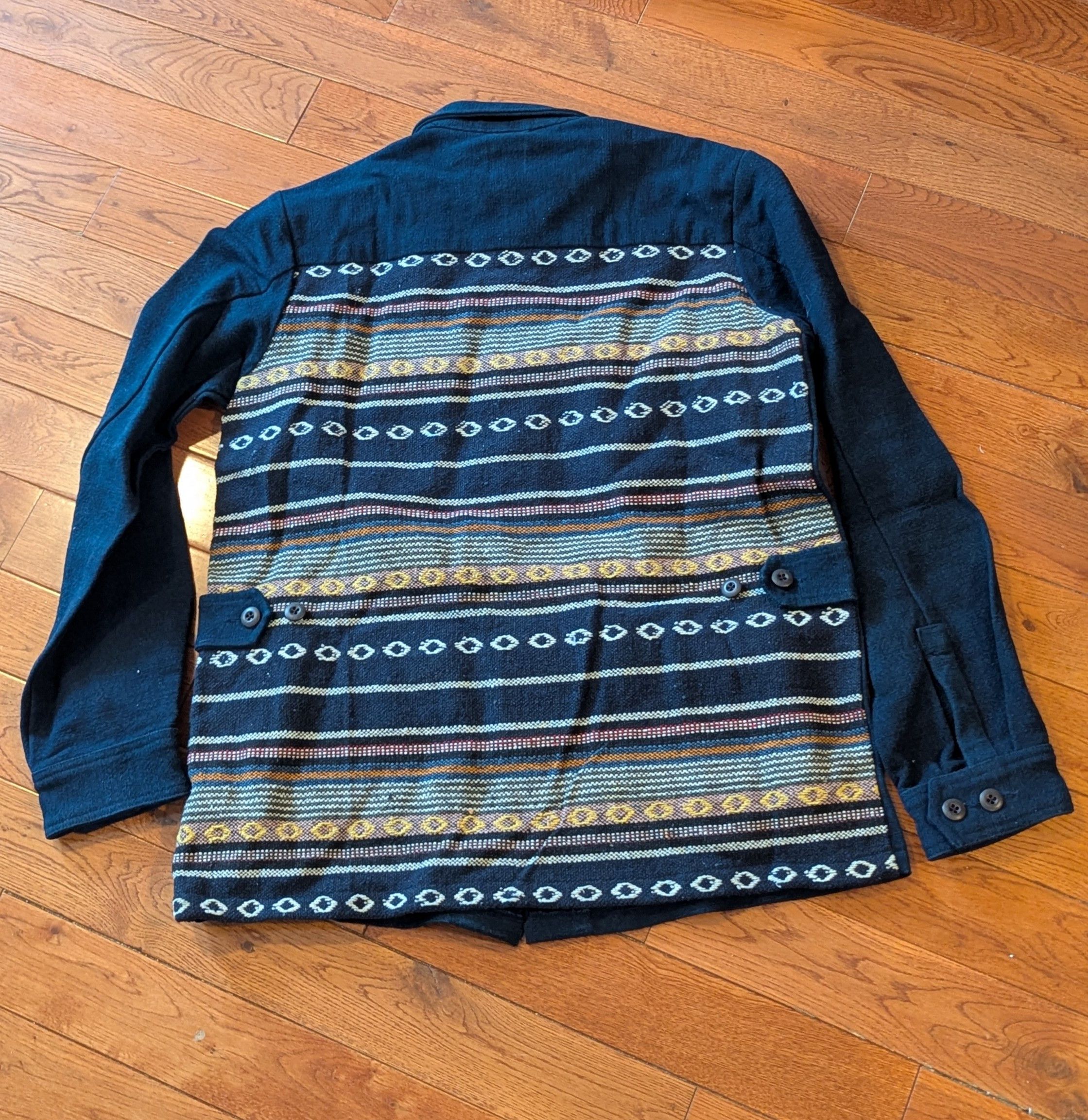 18 East Mandu Khadi Jungle Jacket Leftover Bits, Indigo Cotton Size US M / EU 48-50 / 2 - 2 Thumbnail