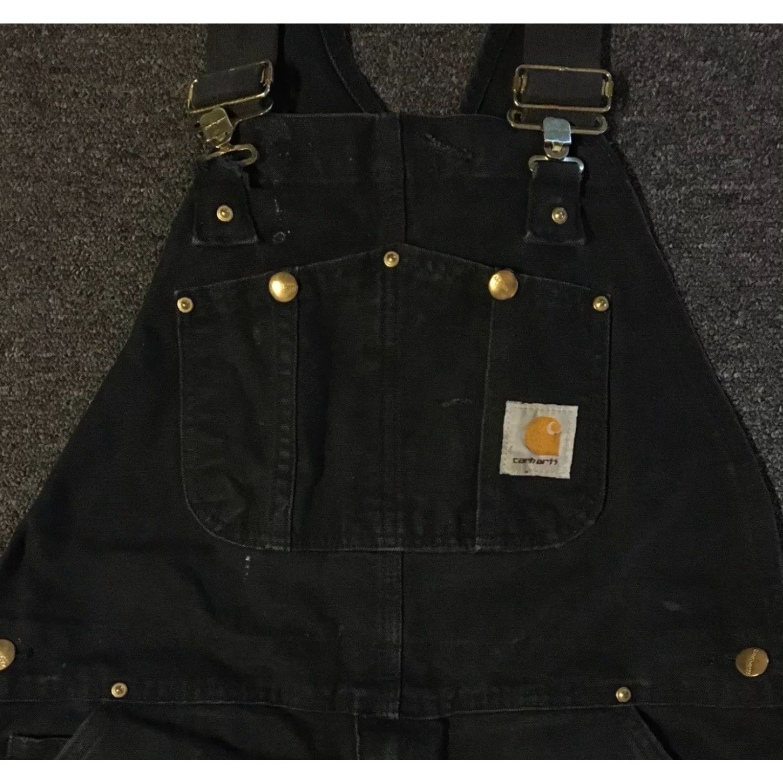 Carhartt Vtg Carhartt Faded Distress Overalls 38 Grunge Trucker Biker Punk 90s WIP Skate Size US 38 / EU 54 - 5 Thumbnail