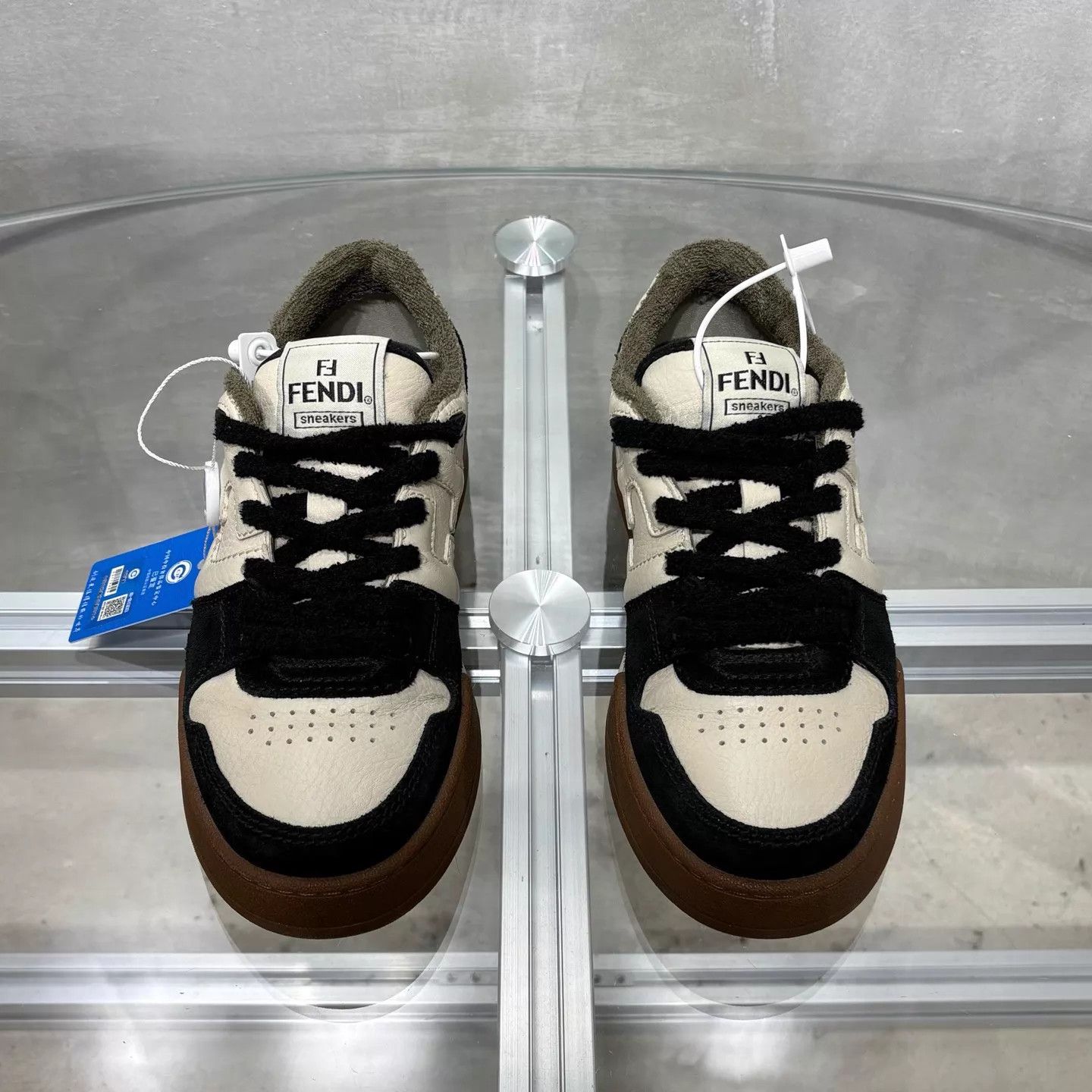 Fendi Fendi Match Black White Brown Sneakers 37 Size US 6.5 / IT 36.5 - 1 Thumbnail