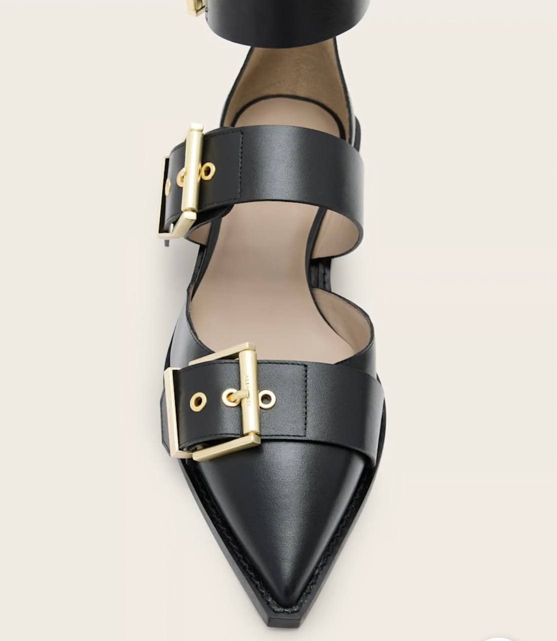 Allsaints Sutton Leather Pointed Toe Shoes Size US 7 / IT 37 - 6 Thumbnail