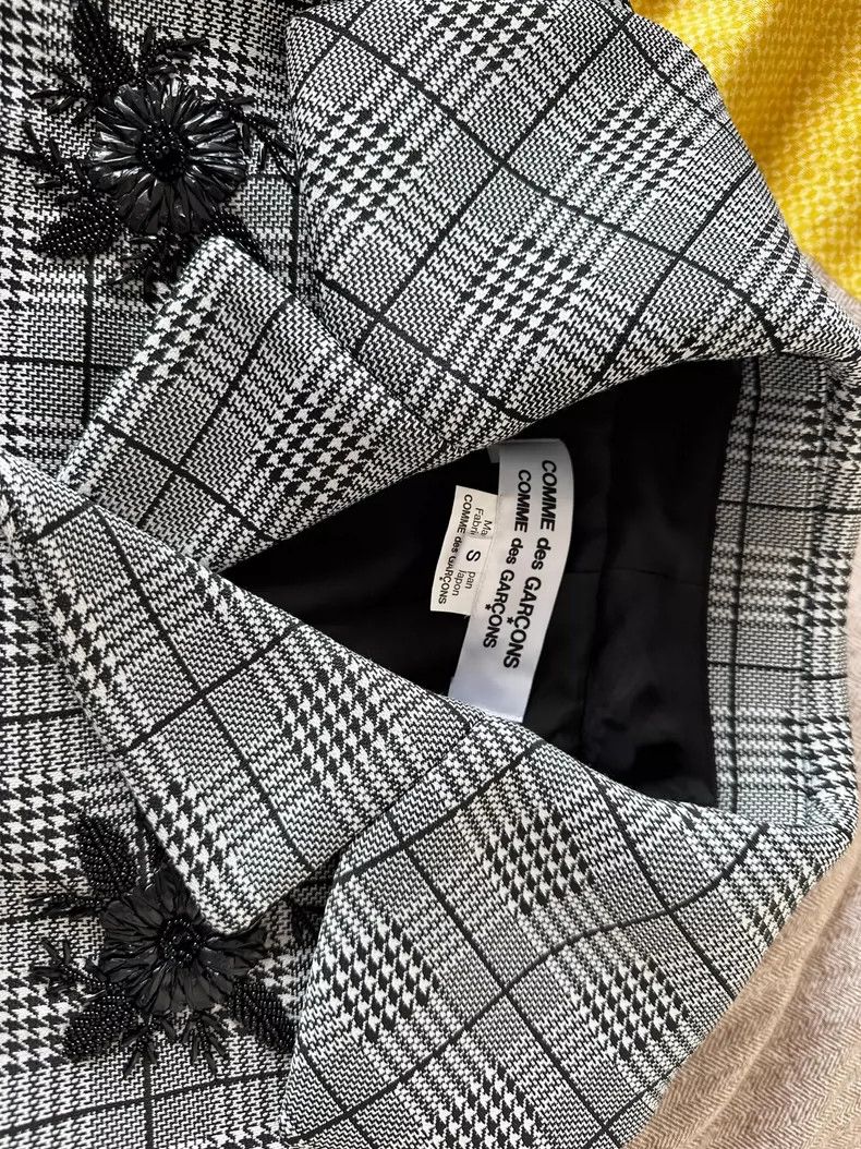 Comme des Garcons Comme Des Garcons Heavy Industry Embroidered Houndstooth C Size S / US 4 / IT 40 - 4 Thumbnail