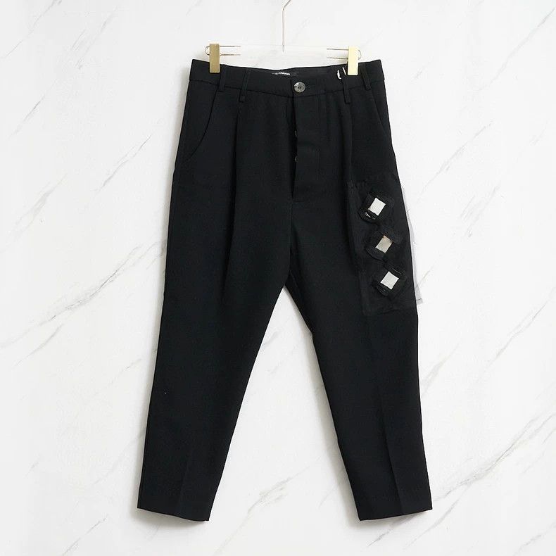 Song For The Mute Song For The Mute Mirror-finish appliqué trousers Size 46R - 1 Thumbnail