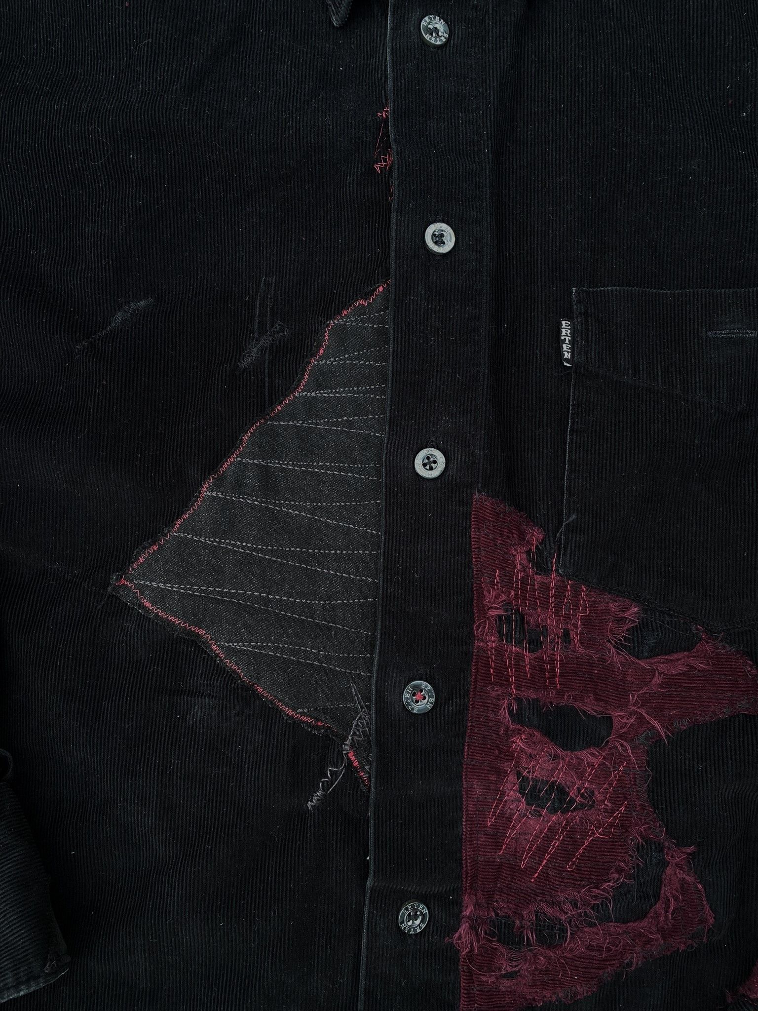 Other Vintage Repaired Patchwork Kapital Inspired Black corduroy Size US L / EU 52-54 / 3 - 4 Thumbnail