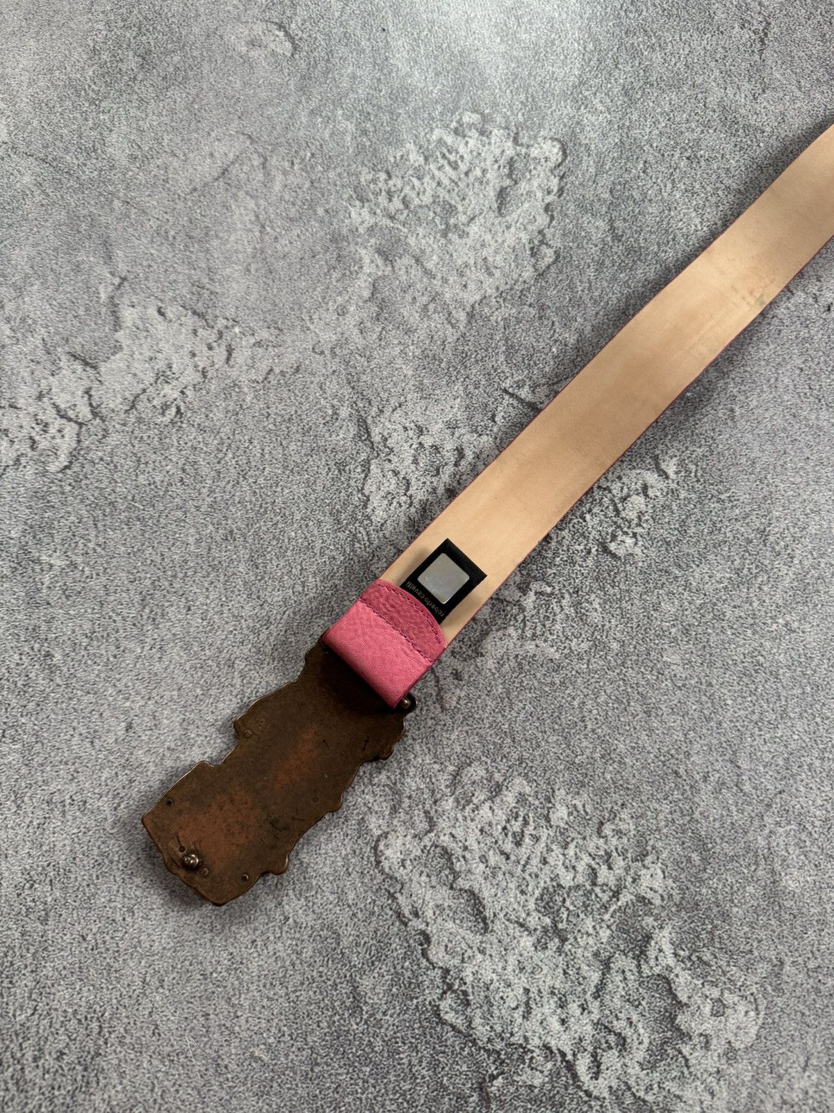 Just Cavalli × Roberto Cavalli × Vintage Just Cavalli pink Avantgarde leather belt rhinestones Y2K Size ONE SIZE - 8 Thumbnail