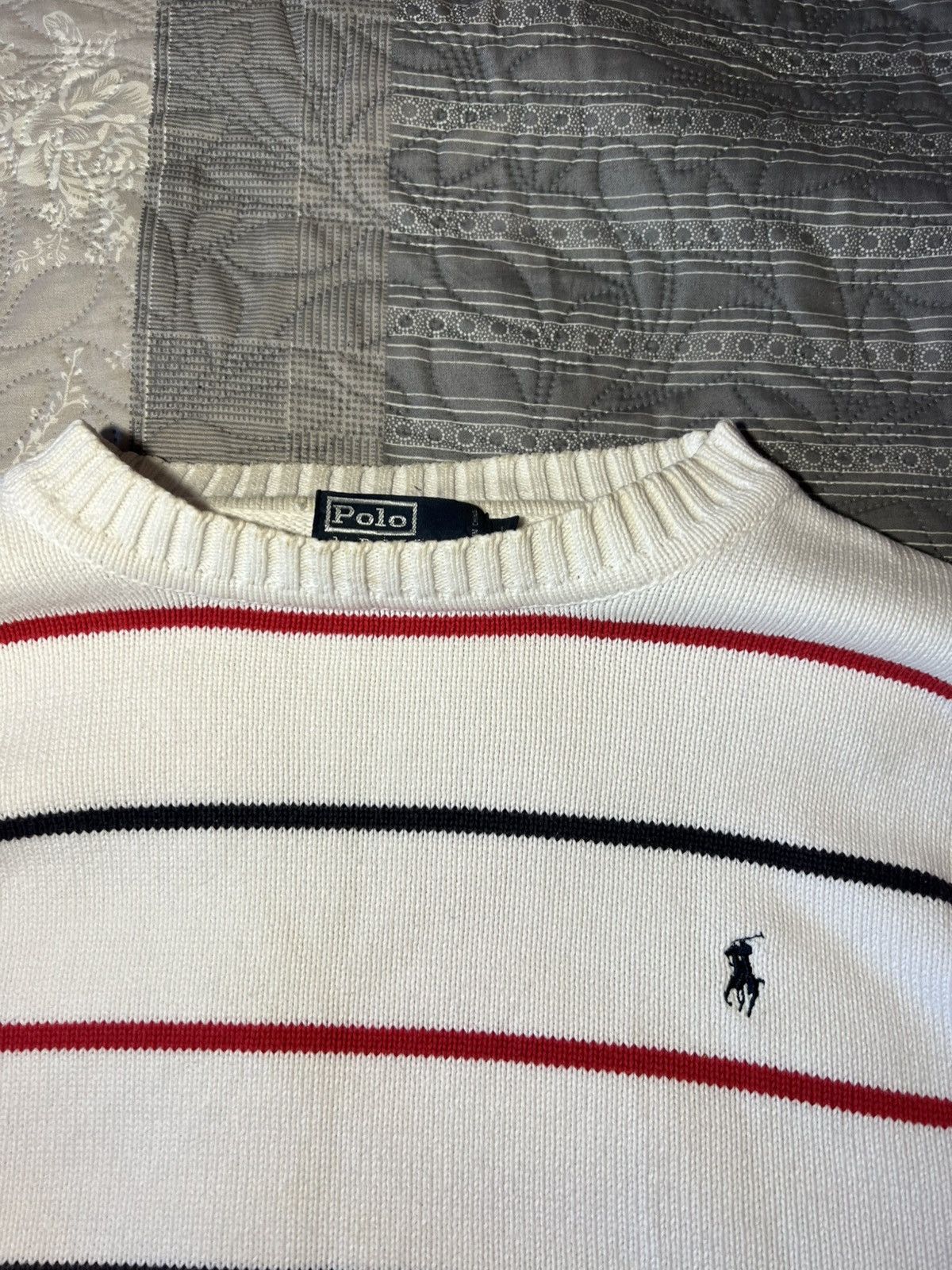 Polo Ralph Lauren Ralph Lauren Polo Sweater Men’s Size L Red & Navy Stripes Size US L / EU 52-54 / 3 - 3 Thumbnail