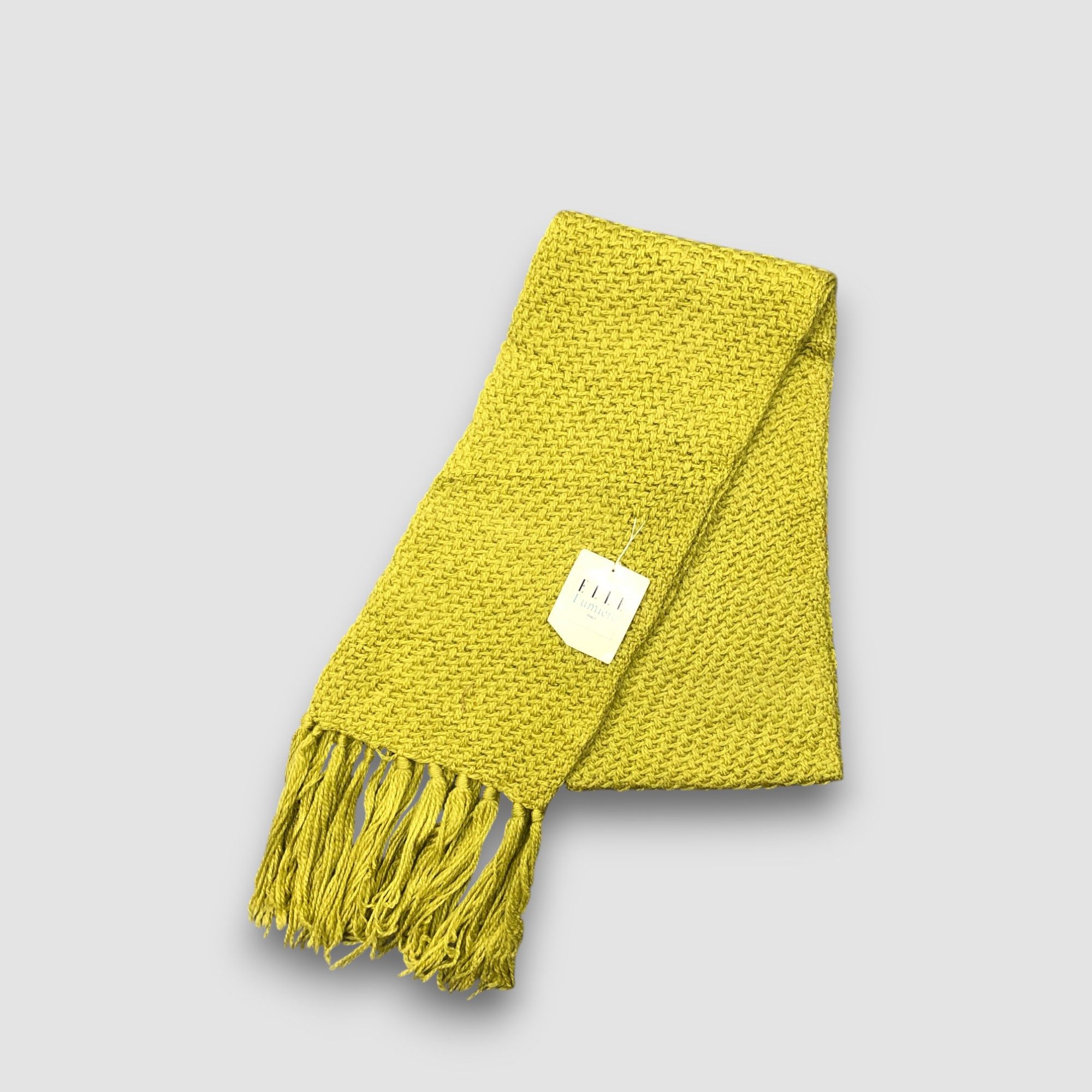 Japanese Brand NWT Vintage Elle Scarf Muffler Wool Ribbed Knit Scarves Size ONE SIZE - 3 Thumbnail