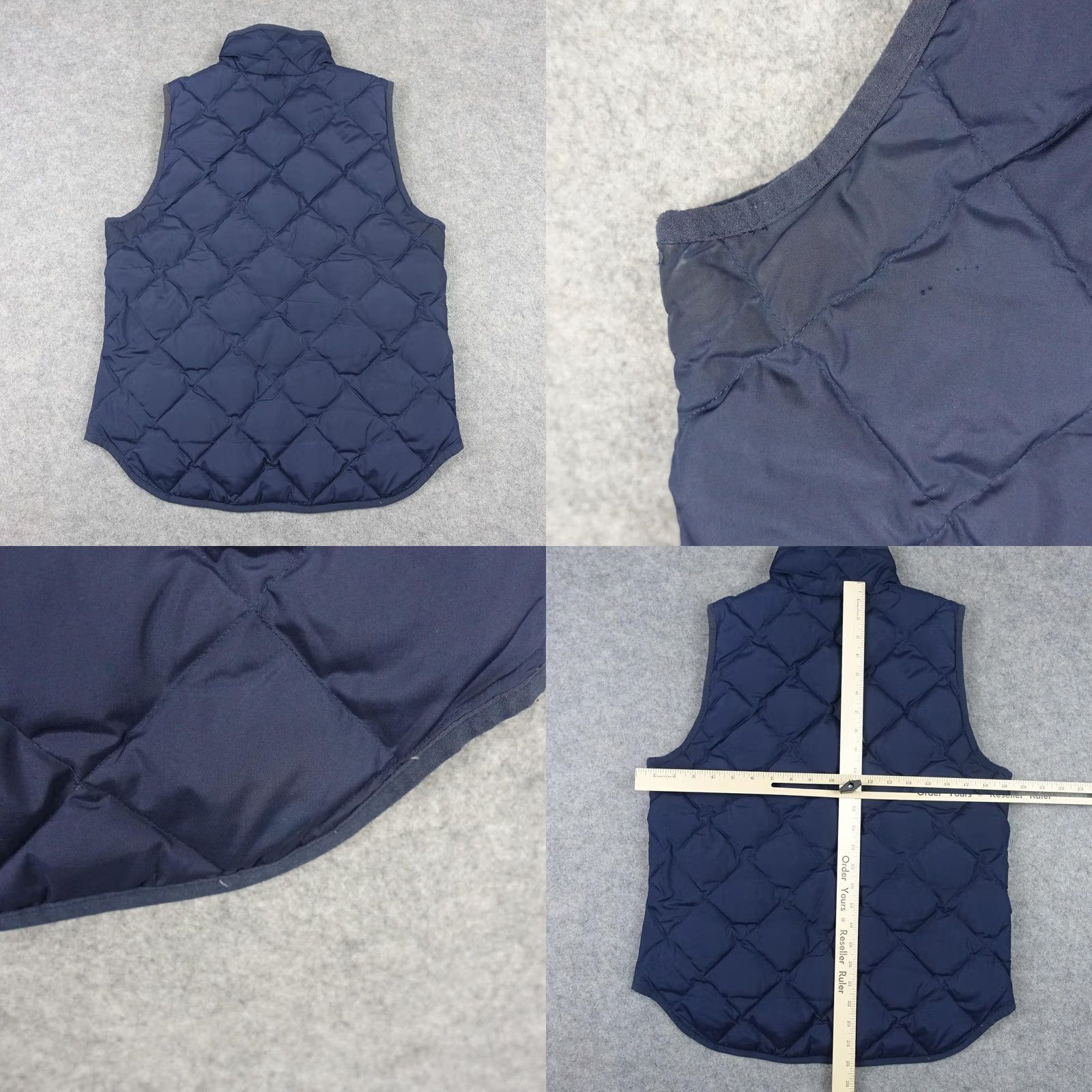 J.Crew J.CREW Vest Womens Small Blue Quilted Down Puffer Zip Pockets Collared Feathers Shirt Vest Size S / US 4 / IT 40 - 8 Thumbnail
