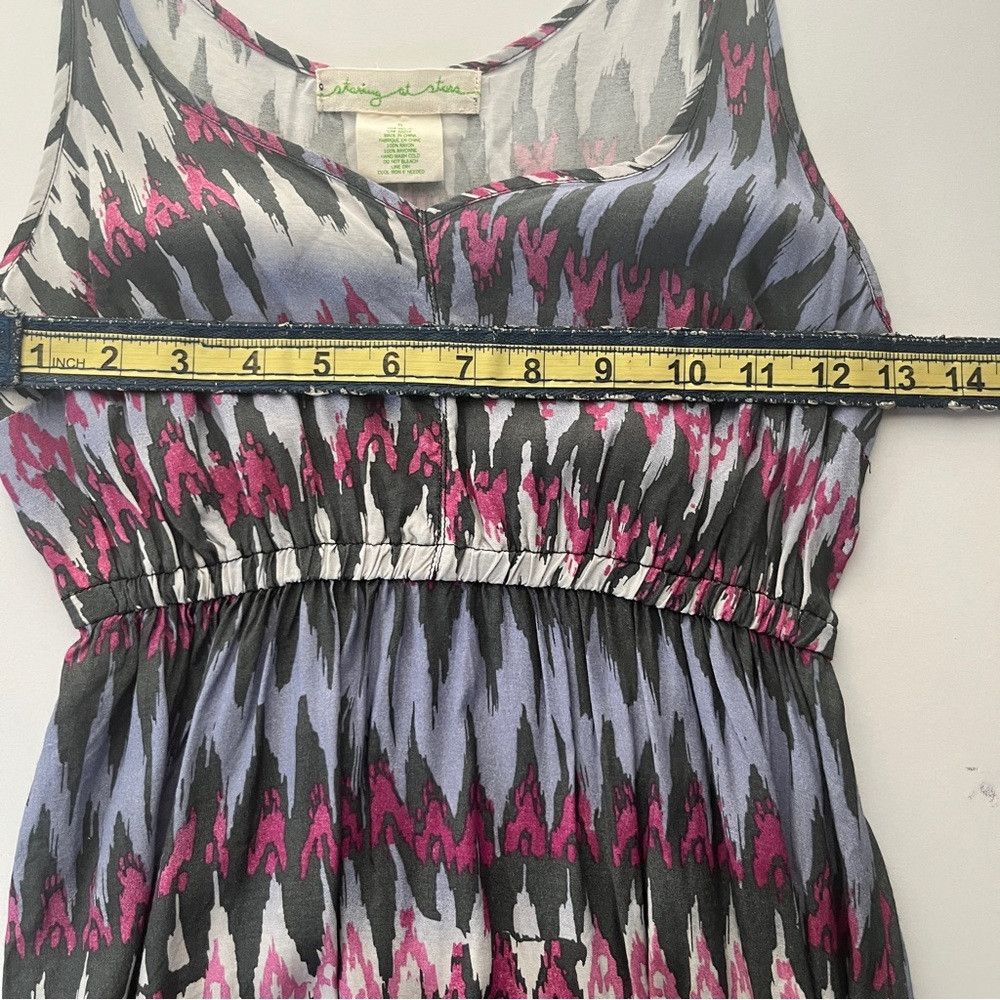 Anthropologie Anthropologie Staring at Stars Dress Gray Pink Dress Size ONE SIZE - 7 Thumbnail
