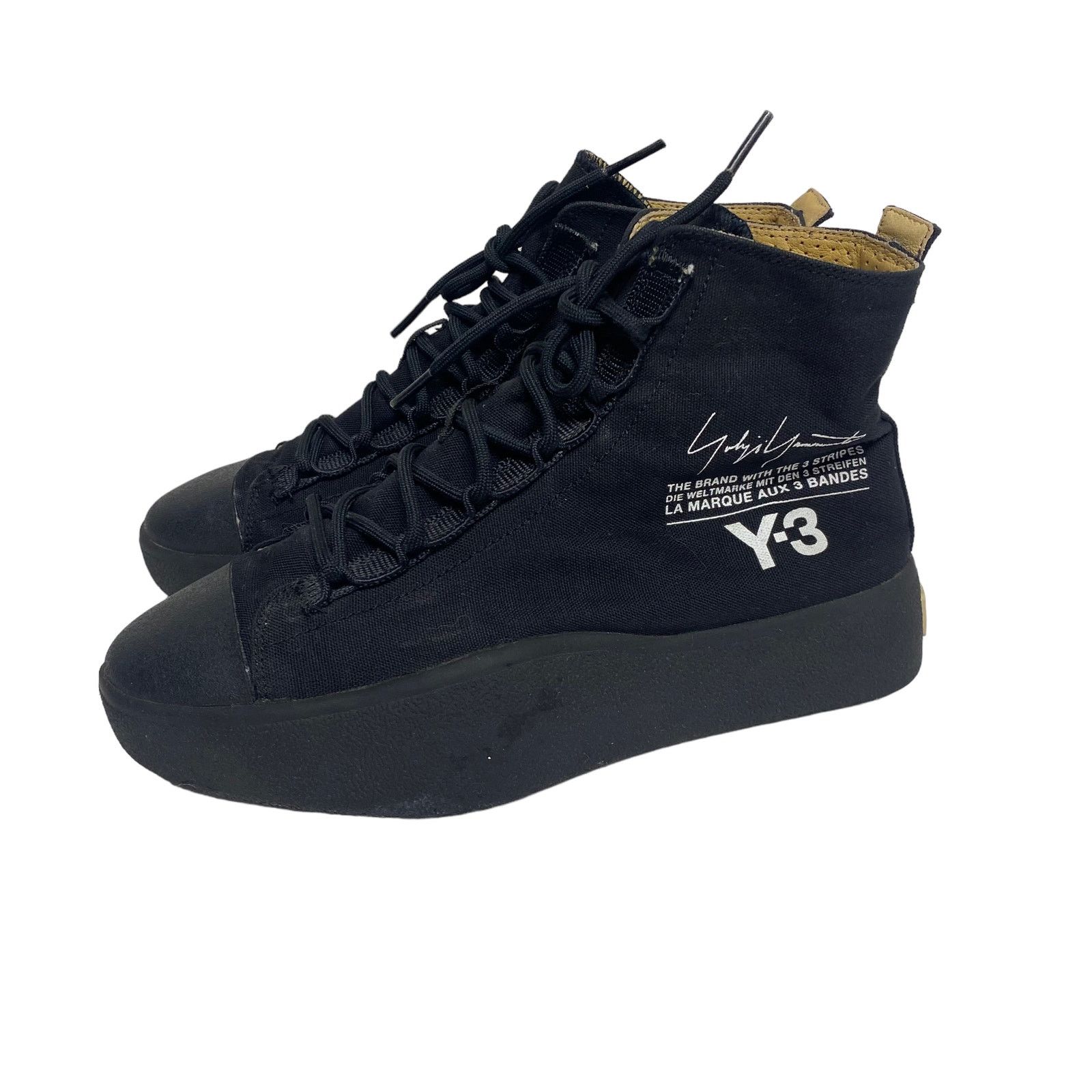 Adidas Adidas Y-3 Bashyo Core Black ac7517 Lace Up Sneakers Shoes Size US 5 / EU 37 - 2 Thumbnail