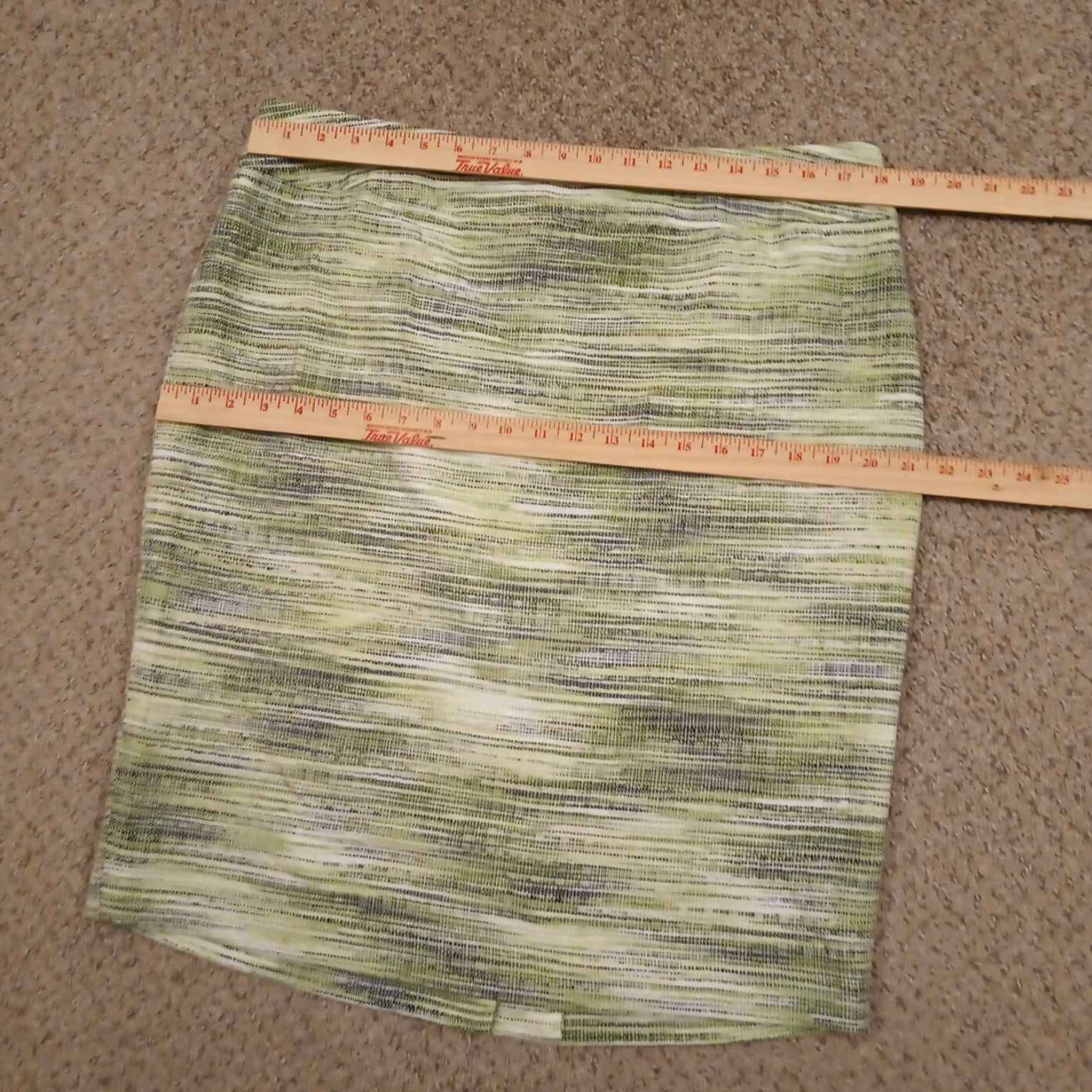Kasper Kasper Skirt Women Midi Green Striped Lined Slit Zip 14 Acrylic Blend Polyester Modacrylic Pencil Straight Vintage No Size 36" / US 14 / IT 50 - 2 Thumbnail