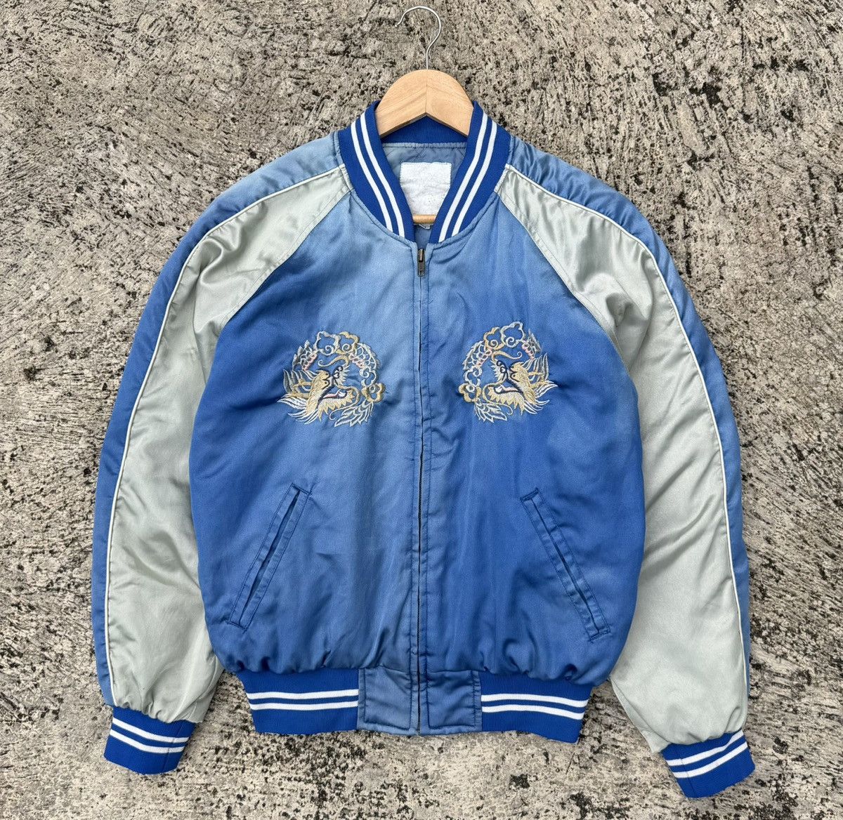 Vintage Vintage Japan Sukajan Souvenir Embroidery Eagle Satin Bomber Size US M / EU 48-50 / 2 - 2 Thumbnail