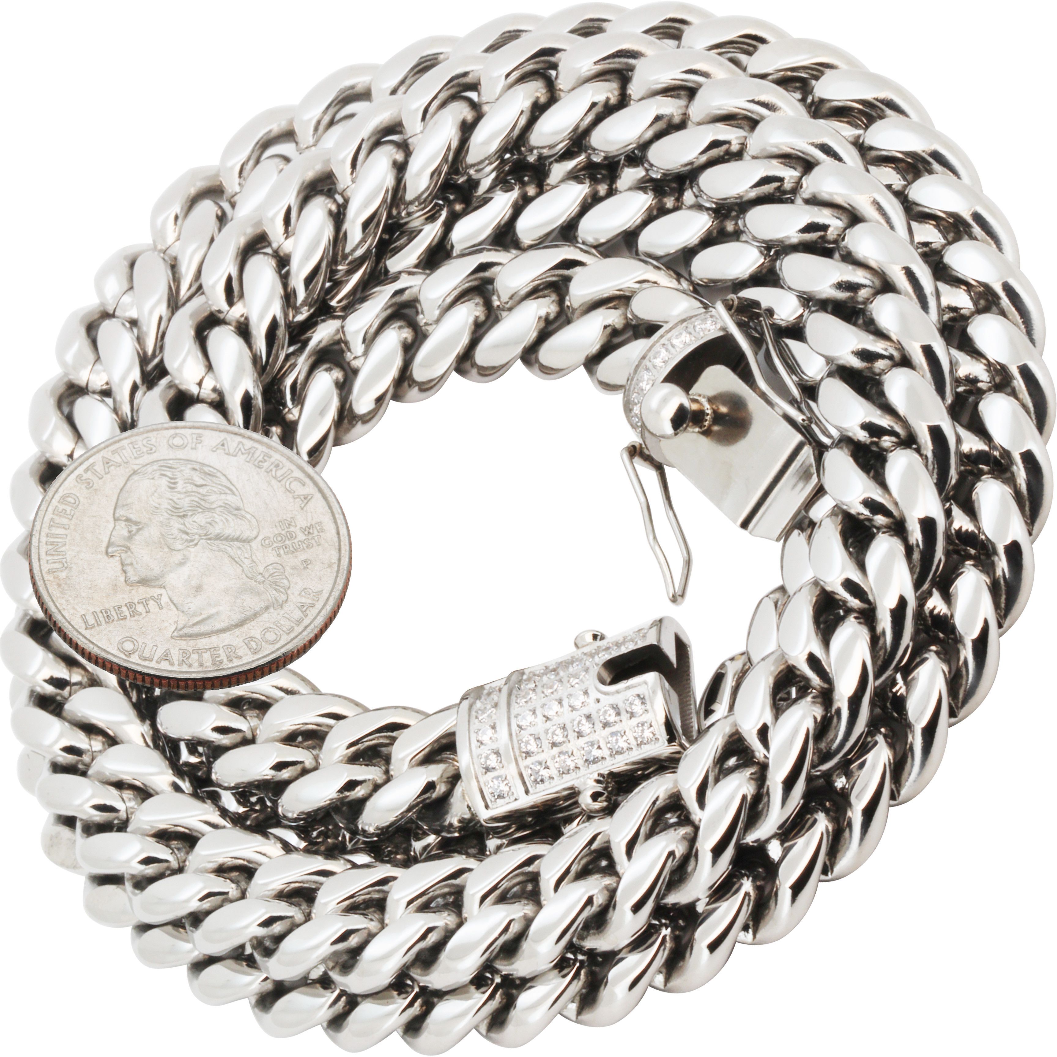 Other 316L SS AAA CZ 10mm Miami Cuban Link Chain Necklace 24" Size ONE SIZE - 2 Thumbnail