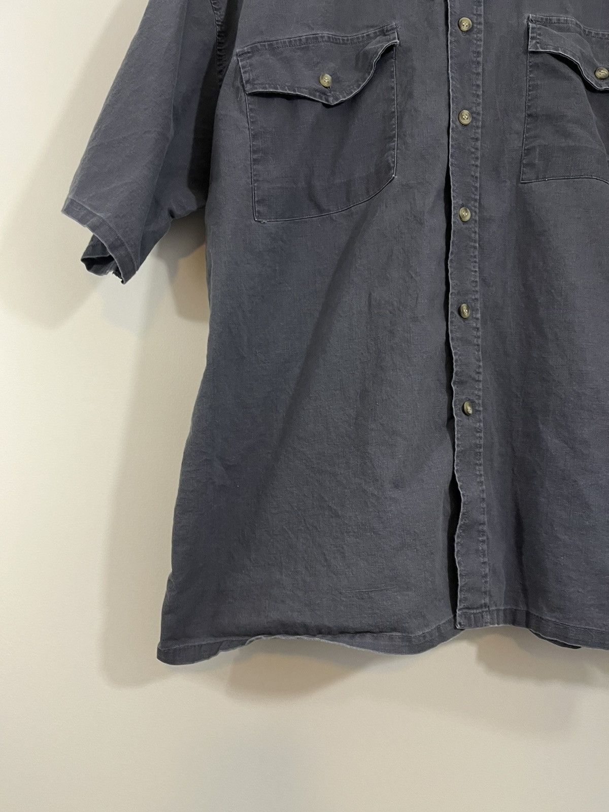 Vintage Faded Black Oversized Boxy Work Shirt Size US L / EU 52-54 / 3 - 6 Thumbnail