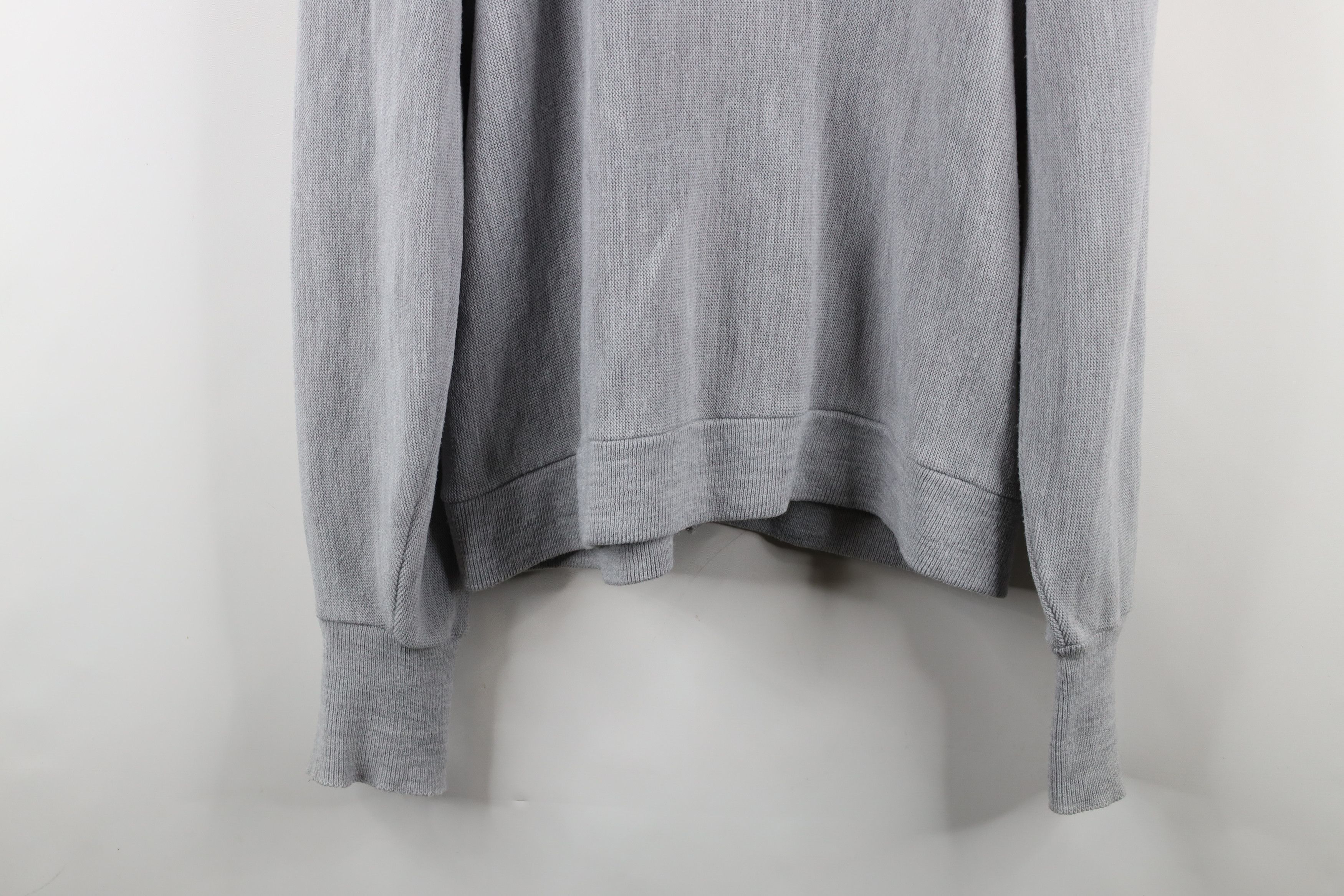 Vintage Vintage 70s Streetwear Blank Knit Cardigan Sweater Gray USA Size US XL / EU 56 / 4 - 11 Thumbnail