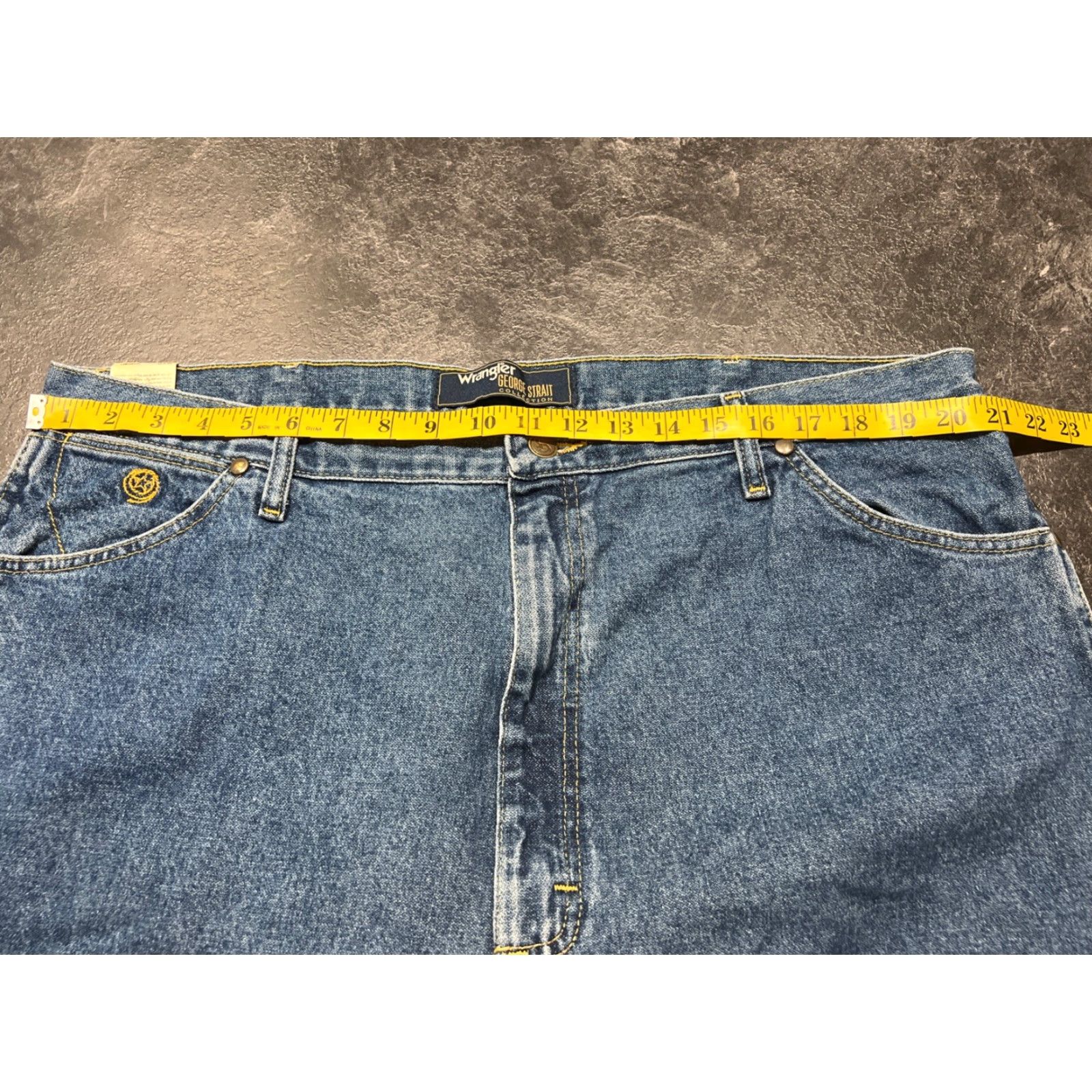 Wrangler Wrangler Jeans Mens 42x34 Blue Denim Original Fit Cowboy Cut George Strait Collection Regular 5-Pocket Embroidered Logo Cowboy Theme Vintage No User Size US 42 / EU 58 - 3 Thumbnail