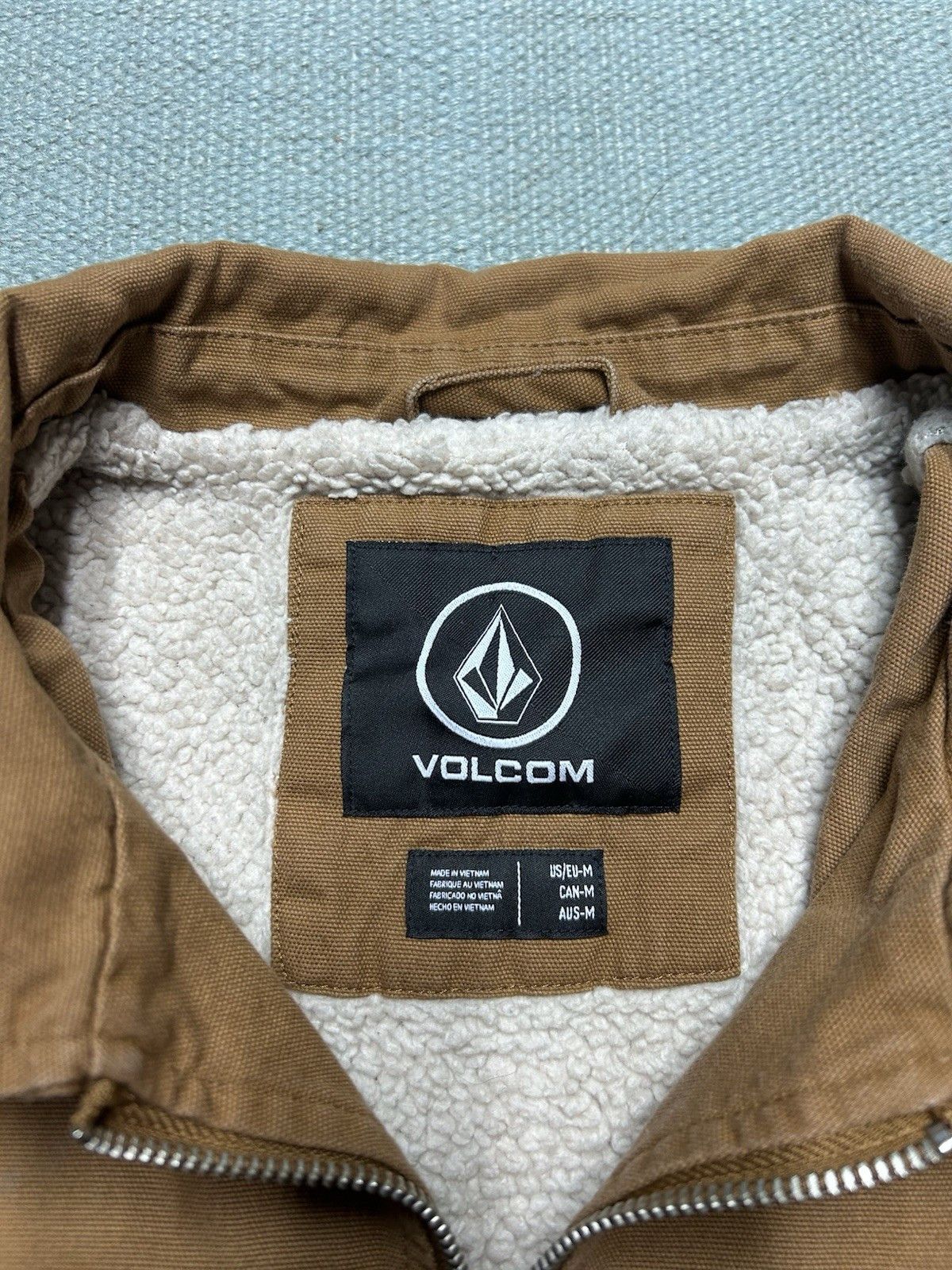 Vintage Volcom Sherpa lined canvas jacket Carhartt zip skater FLAW M Size US M / EU 48-50 / 2 - 4 Thumbnail