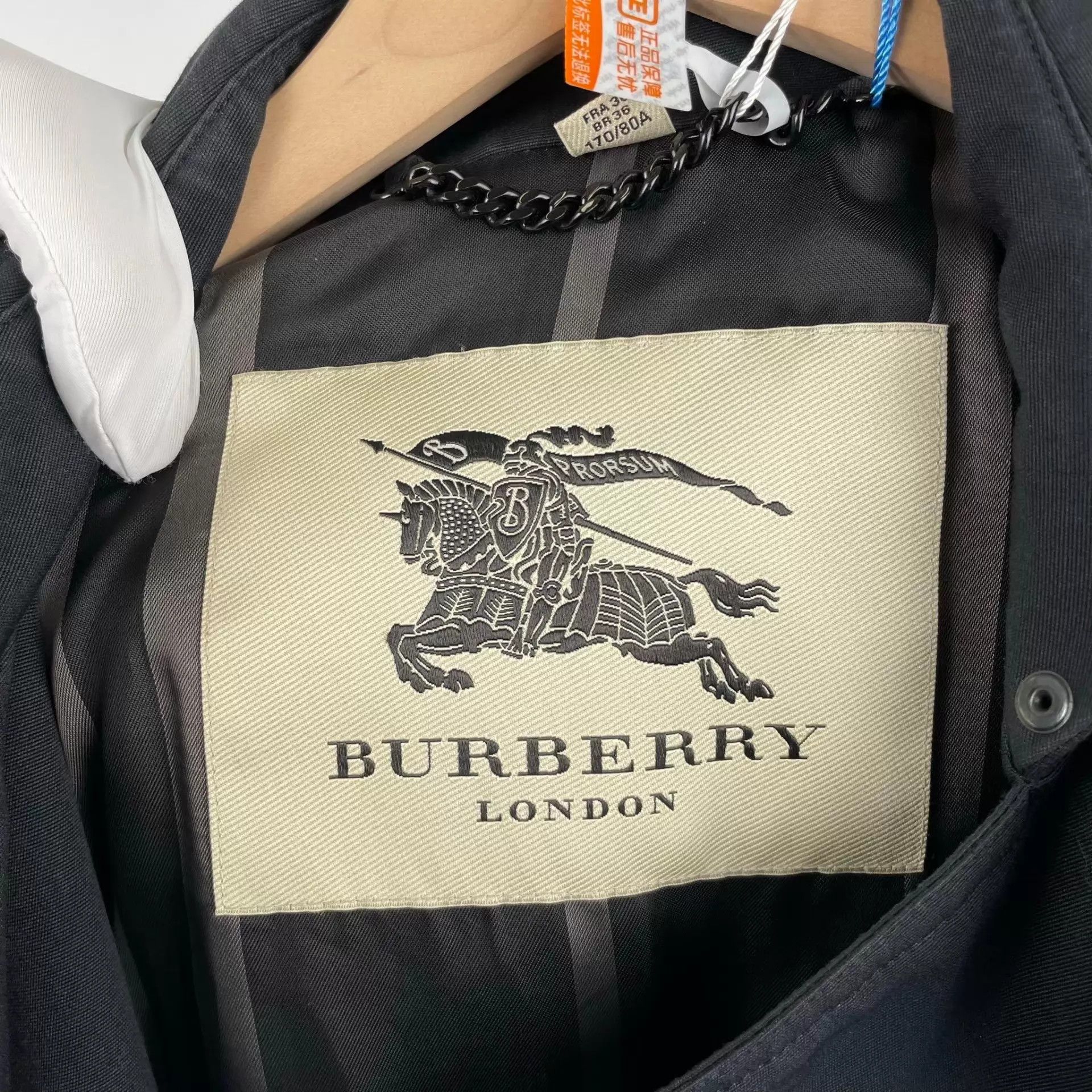 Burberry Burberry Black Trench Coat 175 size with belt Size XS / US 0-2 / IT 36-38 - 5 Thumbnail