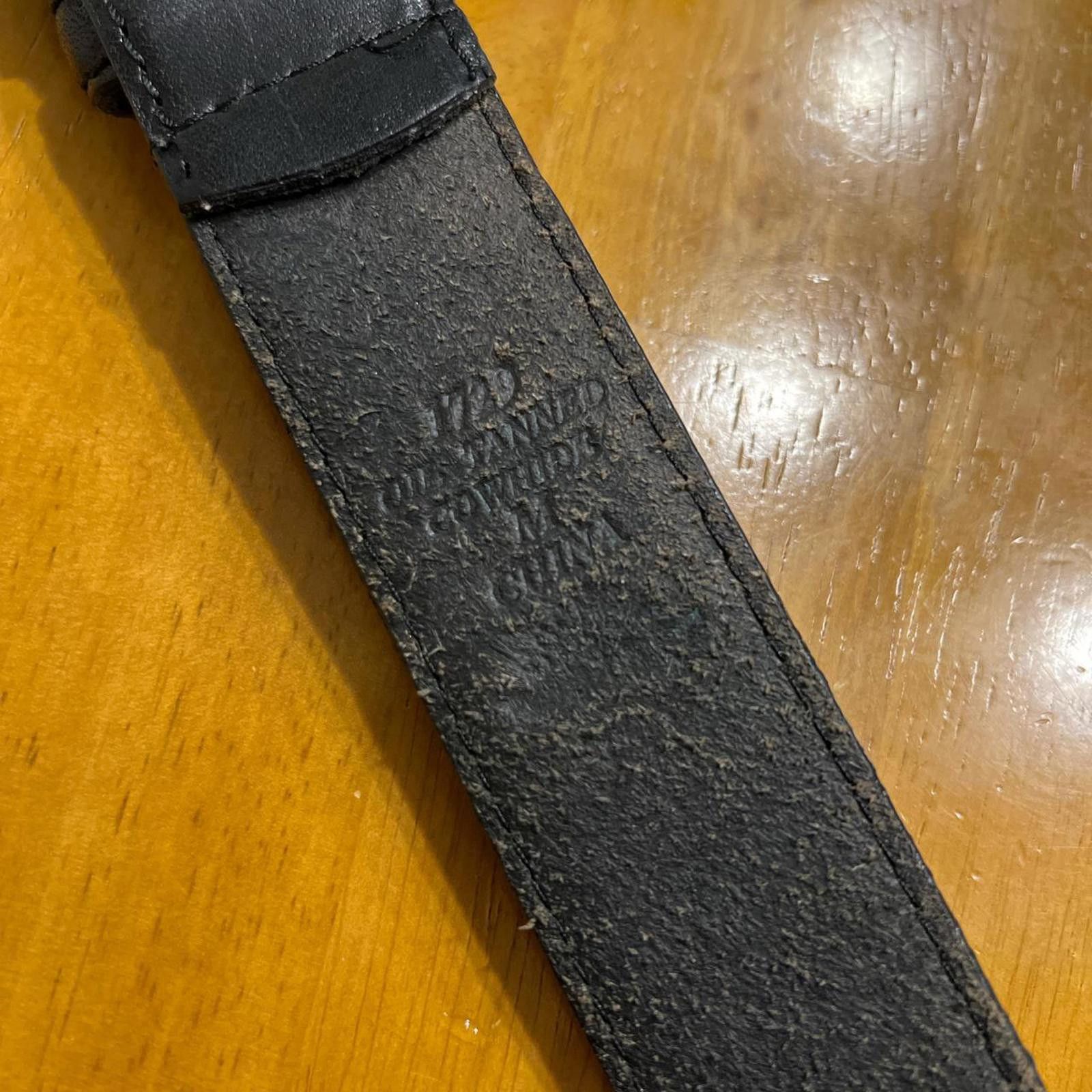 Other Y2K Oil Tanned Black Wide Full Leather Belt Size ONE SIZE - 6 Thumbnail