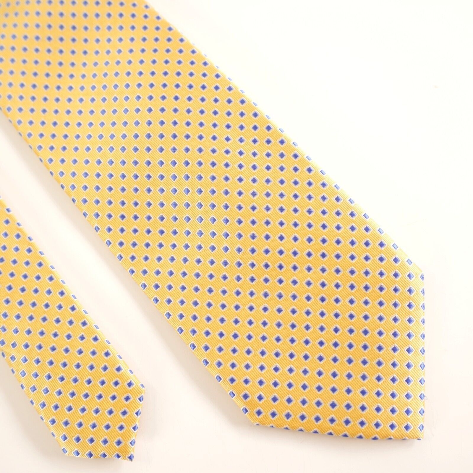 Chaps Chaps Yellow Blue Geometric Woven Silk Tie Size ONE SIZE - 1 Thumbnail