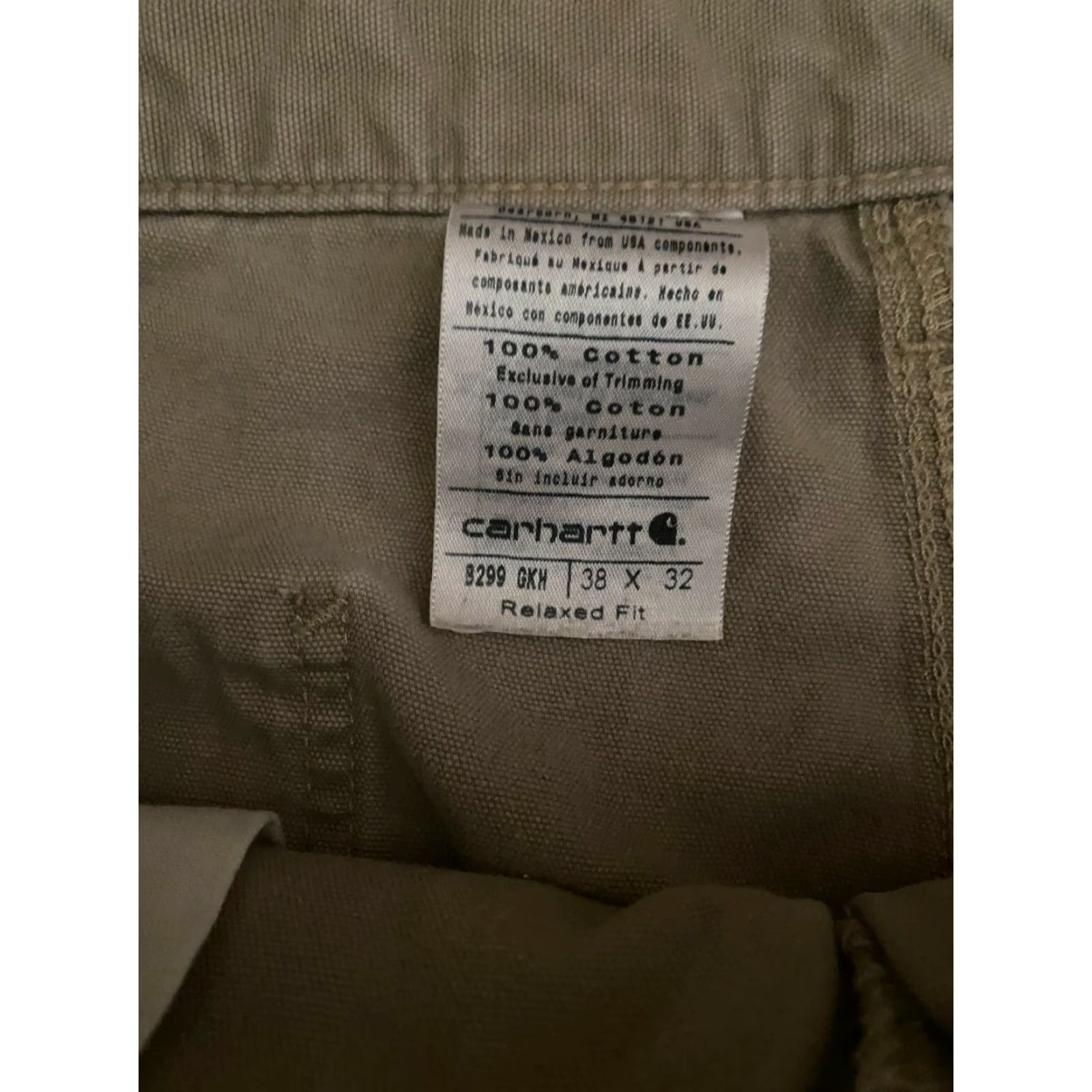 Carhartt VINTAGE? CARHARTT Men’s Pants Relaxed Fit Khaki Beige Size 38/32 Size US 38 / EU 54 - 3 Thumbnail