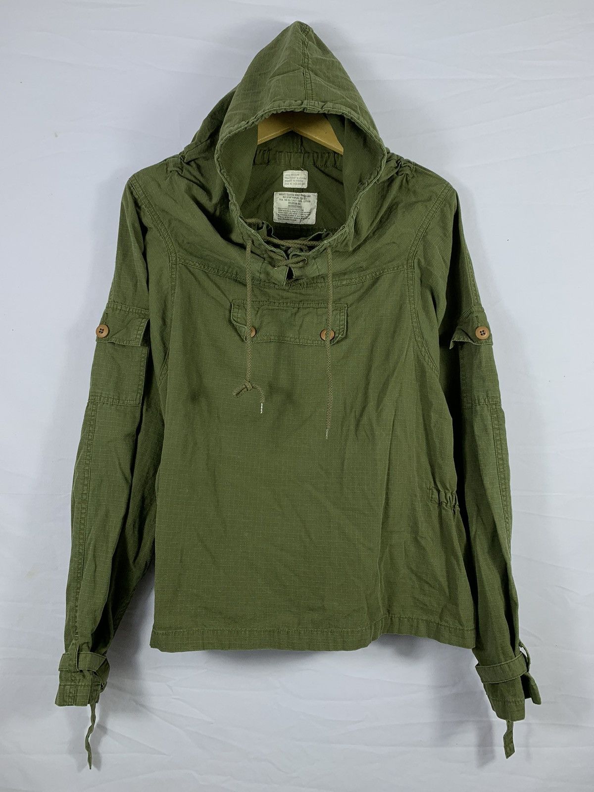 Vintage Vintage Military Rip Stop Poplin Jacket Hoodie Size US L / EU 52-54 / 3 - 1 Thumbnail