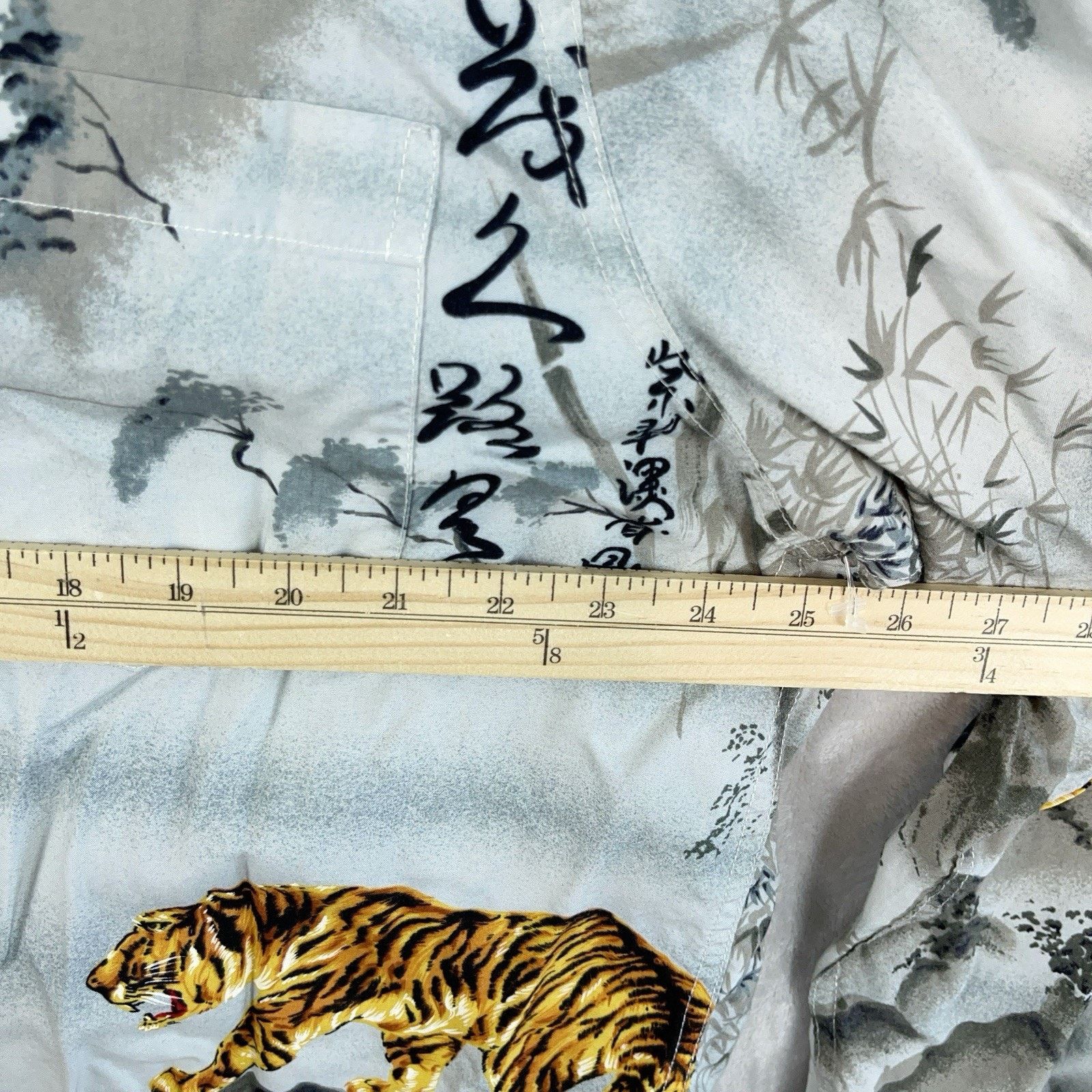 Other Vtg Kamehameha Hawaiian Shirt Tiger In Bamboo Rayon Coconut Size US XXL / EU 58 / 5 - 9 Thumbnail