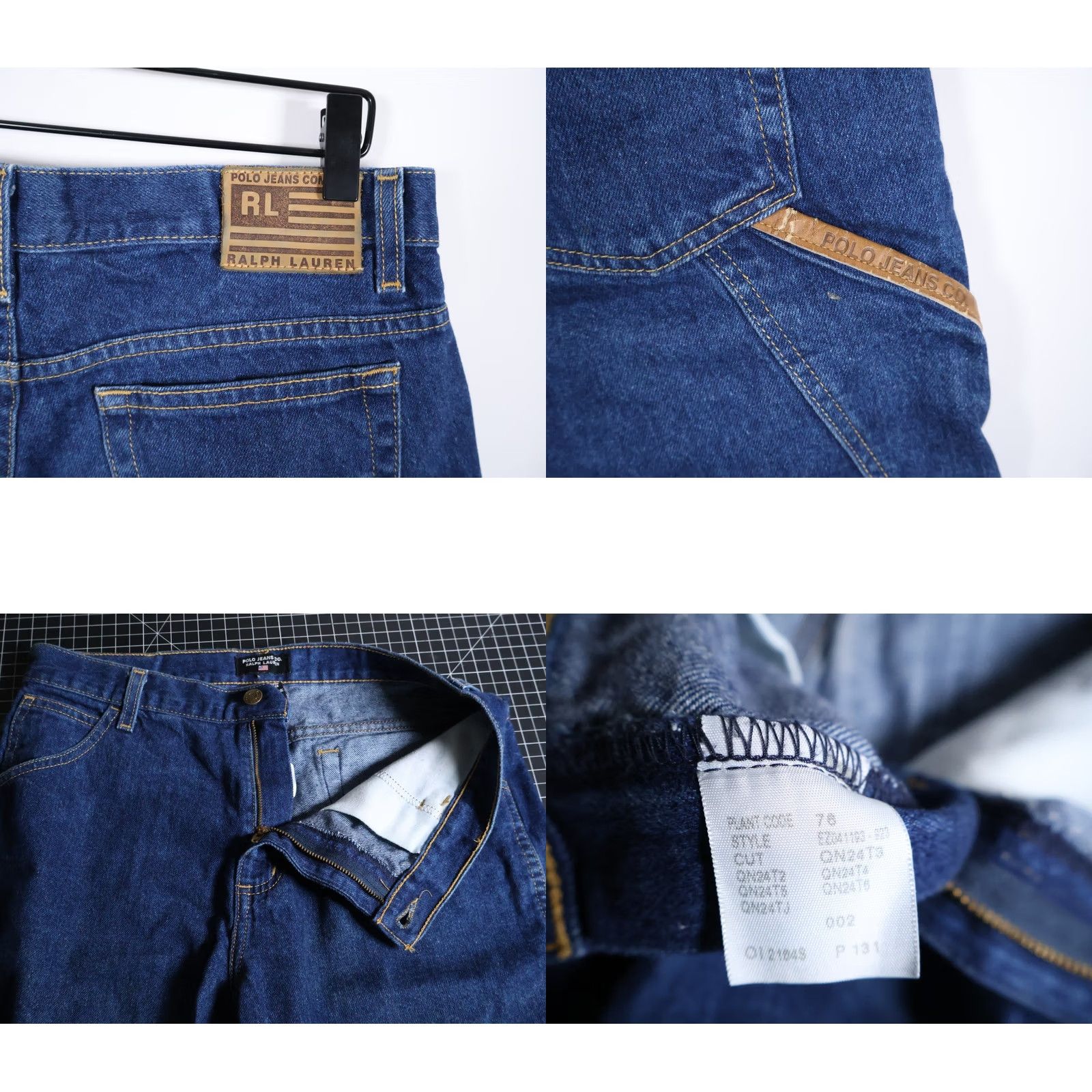 Ralph Lauren VINTAGE Polo Jeans Co Carpenter Jean Shorts Womens 20 Bermuda Denim 90s Retro Blue Jeans Polo Jeans Co Women 20 Size 24" / US 00 / IT 34 - 9 Thumbnail