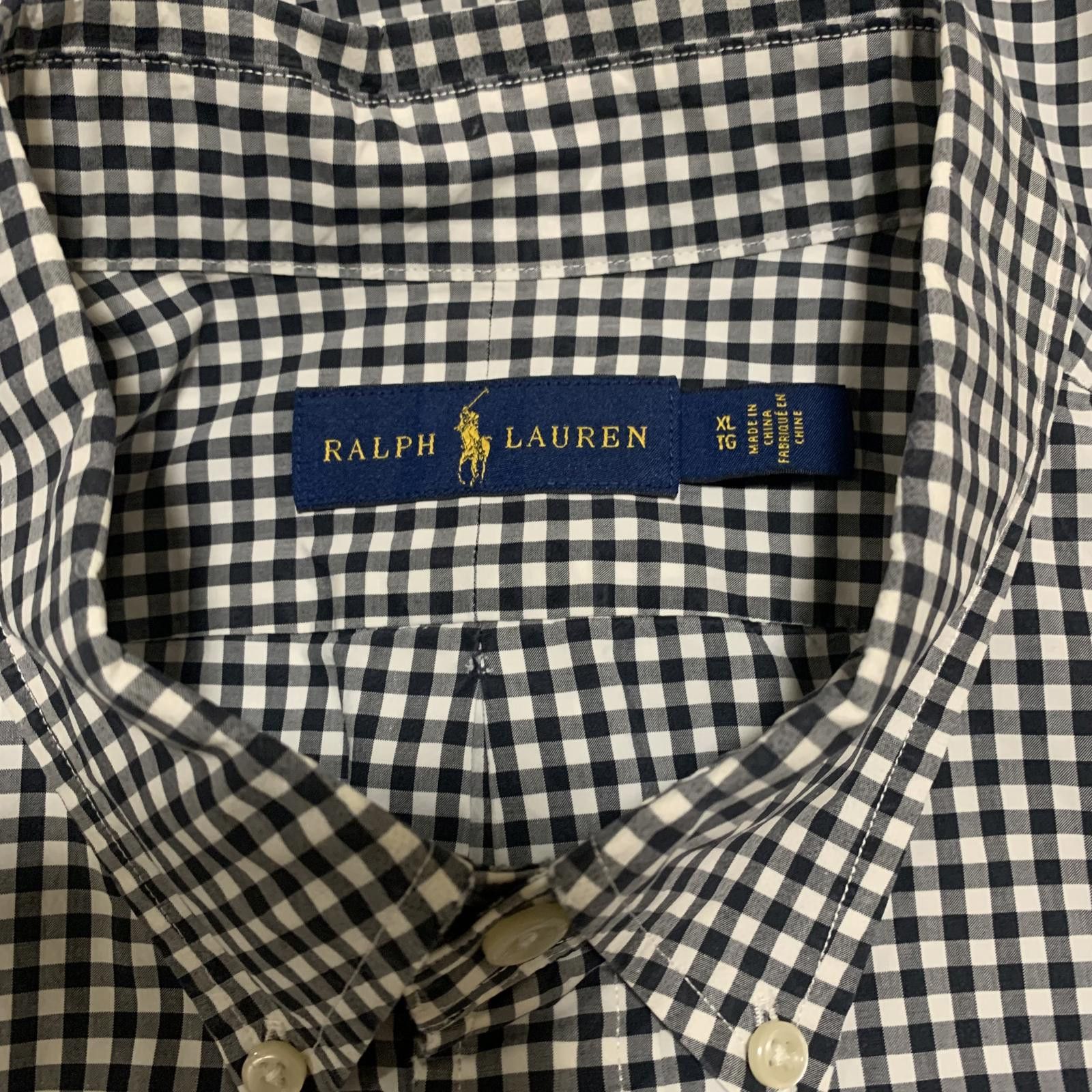 Polo Ralph Lauren Ralph Lauren XL Black White Check Button-Down Shirt Size US XL / EU 56 / 4 - 4 Thumbnail