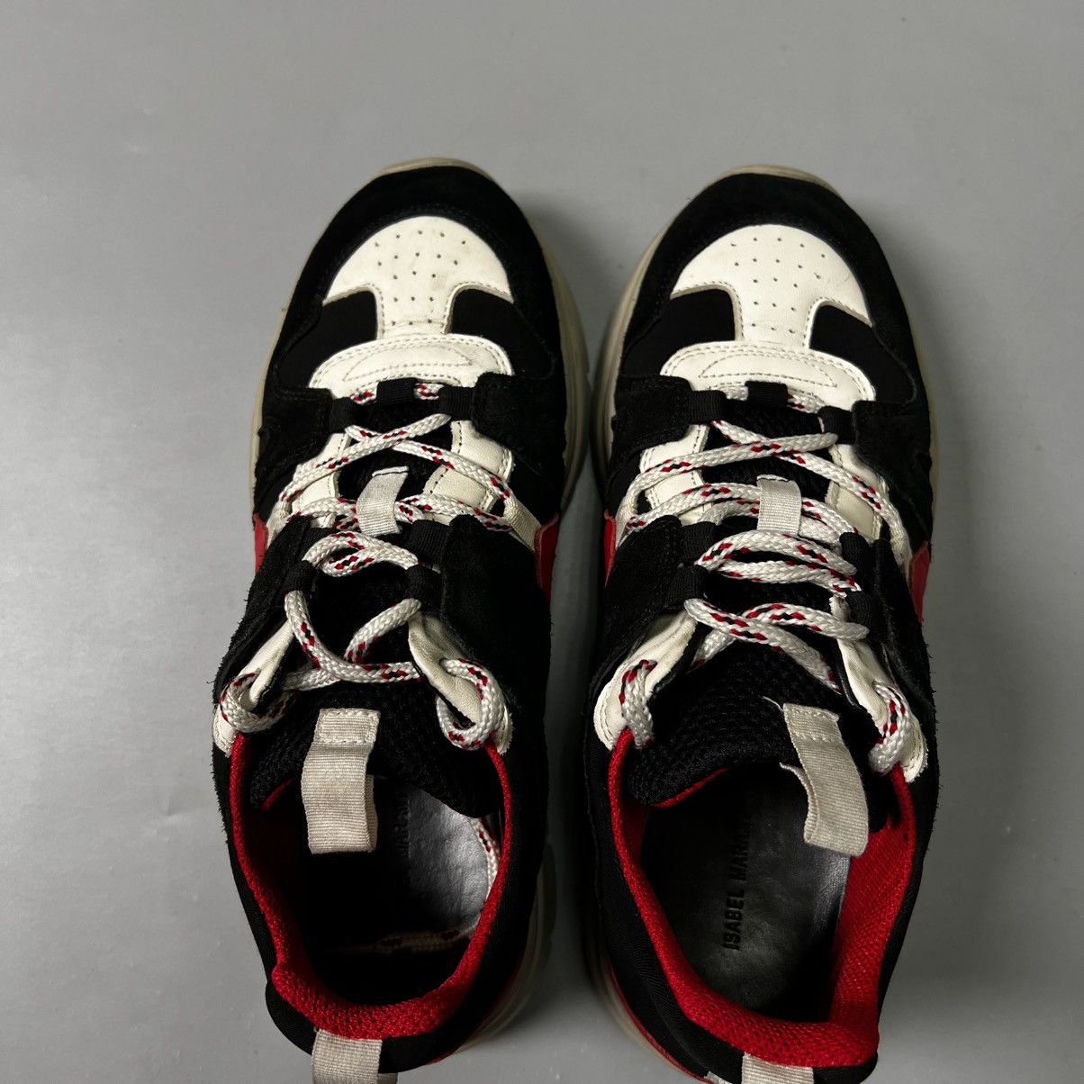 Isabel Marant Isabel Marant “Kindsay” sneakers Black Red Luxury Size US 8 / IT 38 - 4 Thumbnail