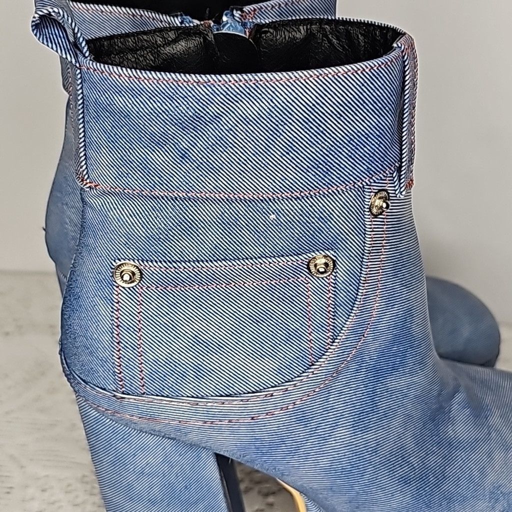 The Unbranded Brand NWOT Yoki denim blue platform high ankle rave club boots 6 Size US 6 / IT 36 - 2 Thumbnail