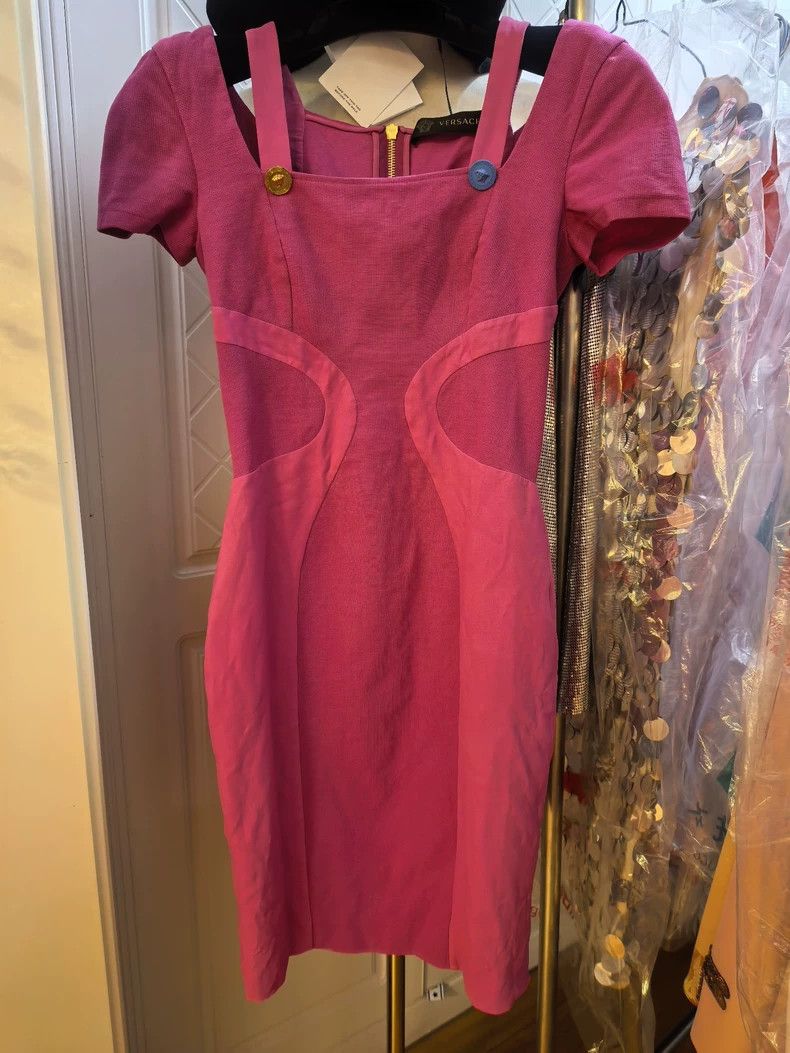 Versace Versace Rose red dress Size M / US 6-8 / IT 42-44 - 2 Thumbnail