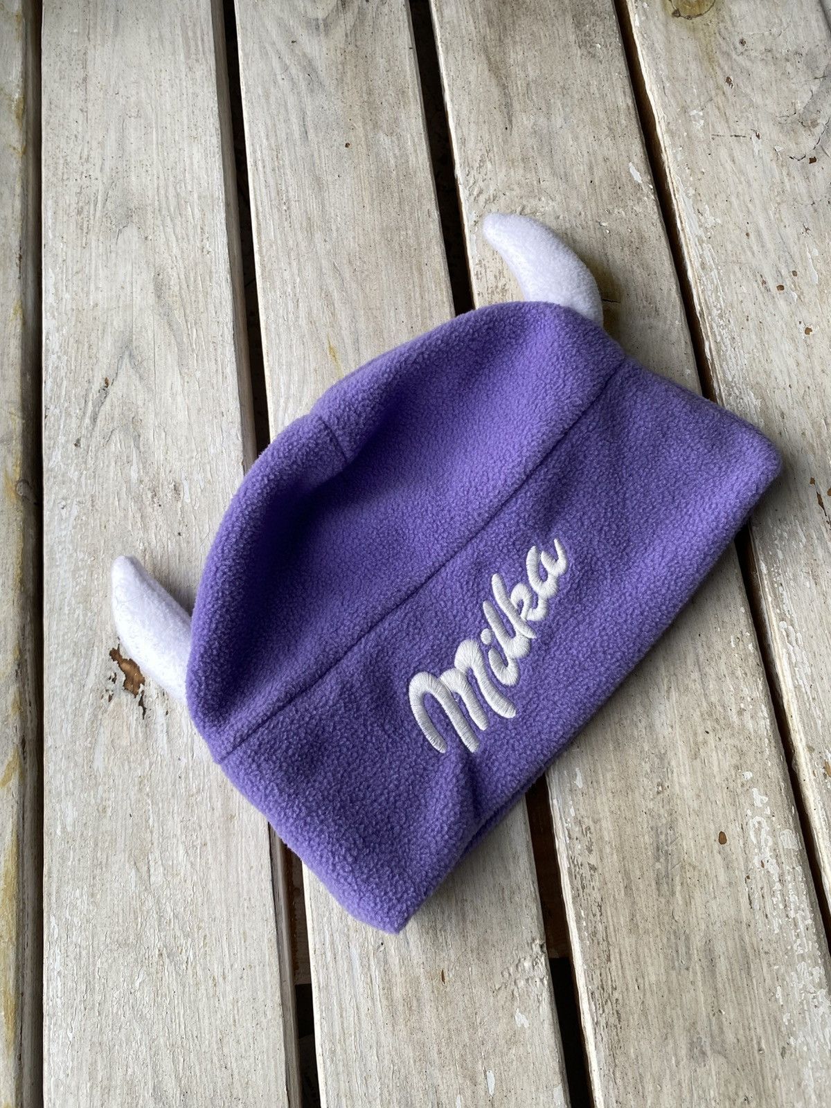 Vintage Vintage Y2K Milka Chocolate Fleece Horns Crazy Mad OG Hat Size ONE SIZE - 1 Thumbnail