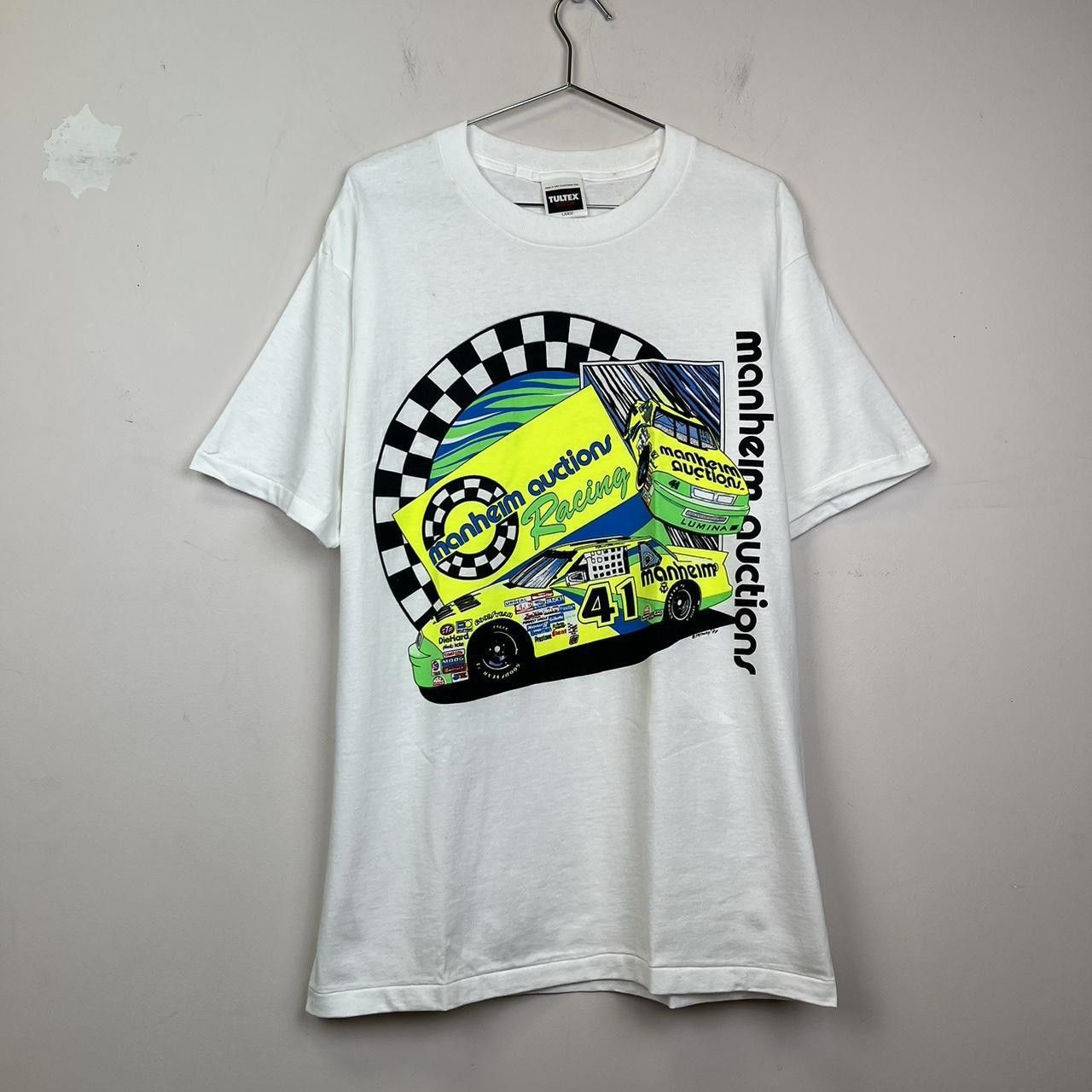 Tultex Vintage Manheim Auctions Racing T-Shirt 90s Size US XL / EU 56 / 4 - 1 Thumbnail