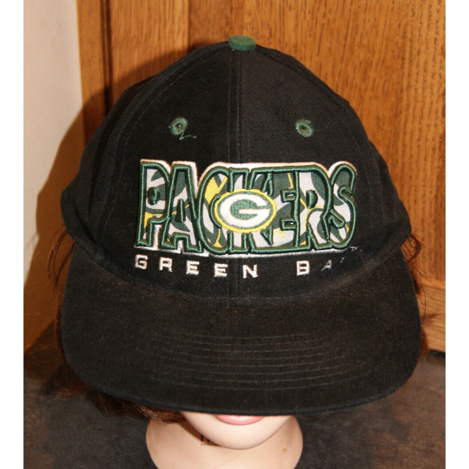 Drew Pearson VTG Green Bay Packer Black Snapback Hat Cap Drew Pearson 3-D Size ONE SIZE - 1 Thumbnail
