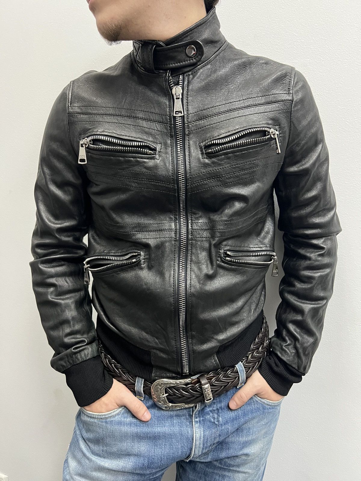 Dolce & Gabbana Dolce Gabbana avant Garde vintage leather zippers jacket Size US S / EU 44-46 / 1 - 1 Thumbnail