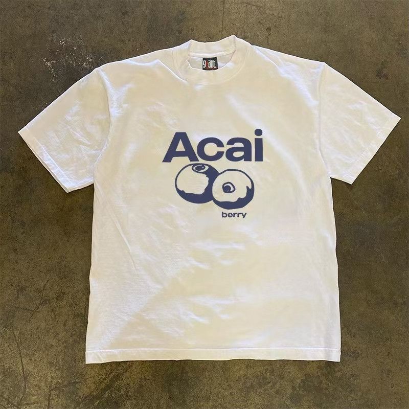 Japanese Brand × Vintage White washed vintage Acai pattern cotton t-shirt Size US M / EU 48-50 / 2 - 1 Thumbnail