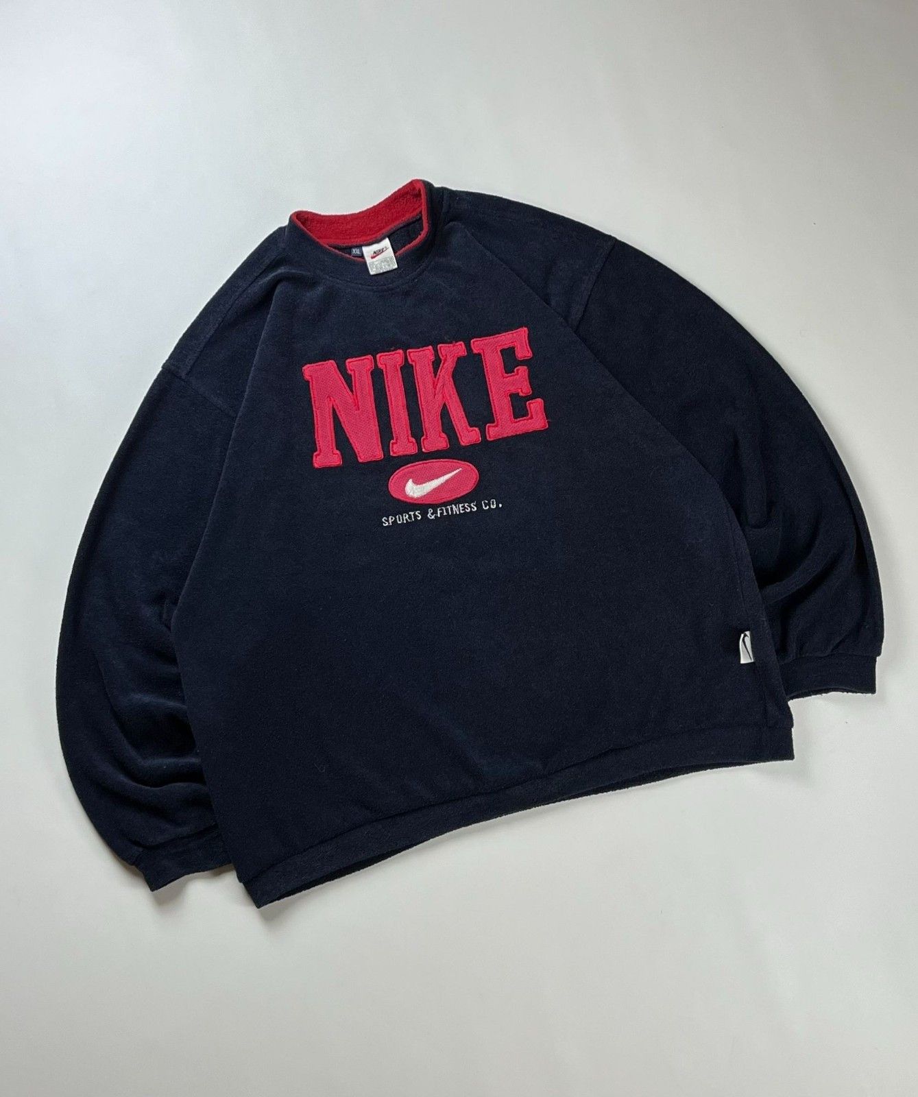 Nike Nike Rare 90s Teddy Sweatshirt with Big Logo – Made in Italy Size US XL / EU 56 / 4 - 1 Thumbnail