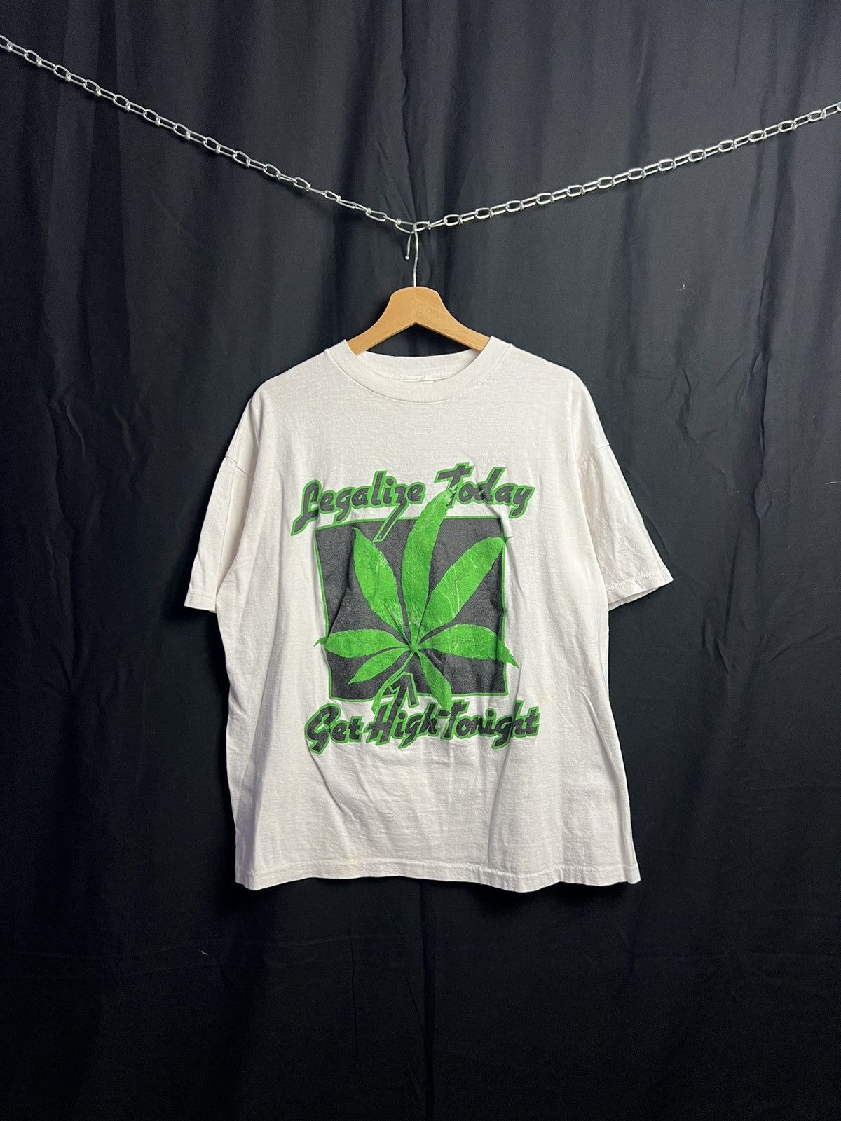 image of Humor x Vintage Legalize Marijuana Tee in White, Men's (Size XL)