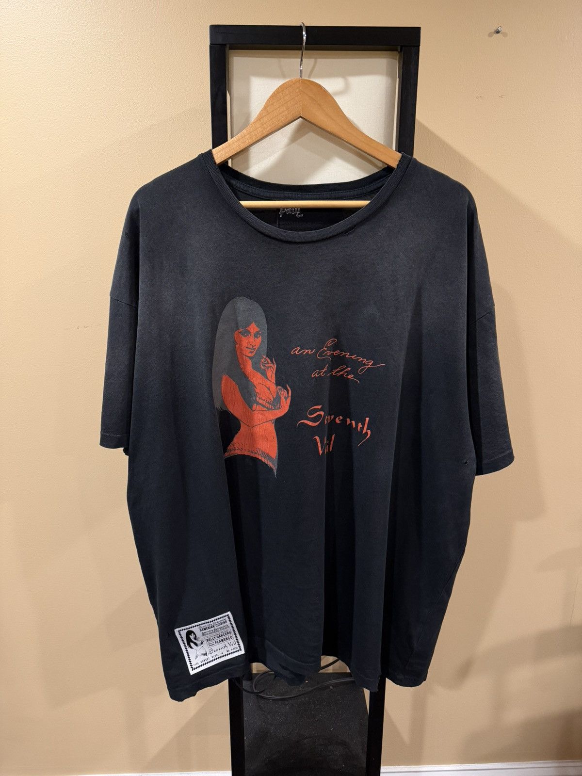 Paly Hollywood Paly Hollywood Seventh Veil Red Girl Vintage Wash T-Shirt Size US XXL / EU 58 / 5 - 14 Thumbnail