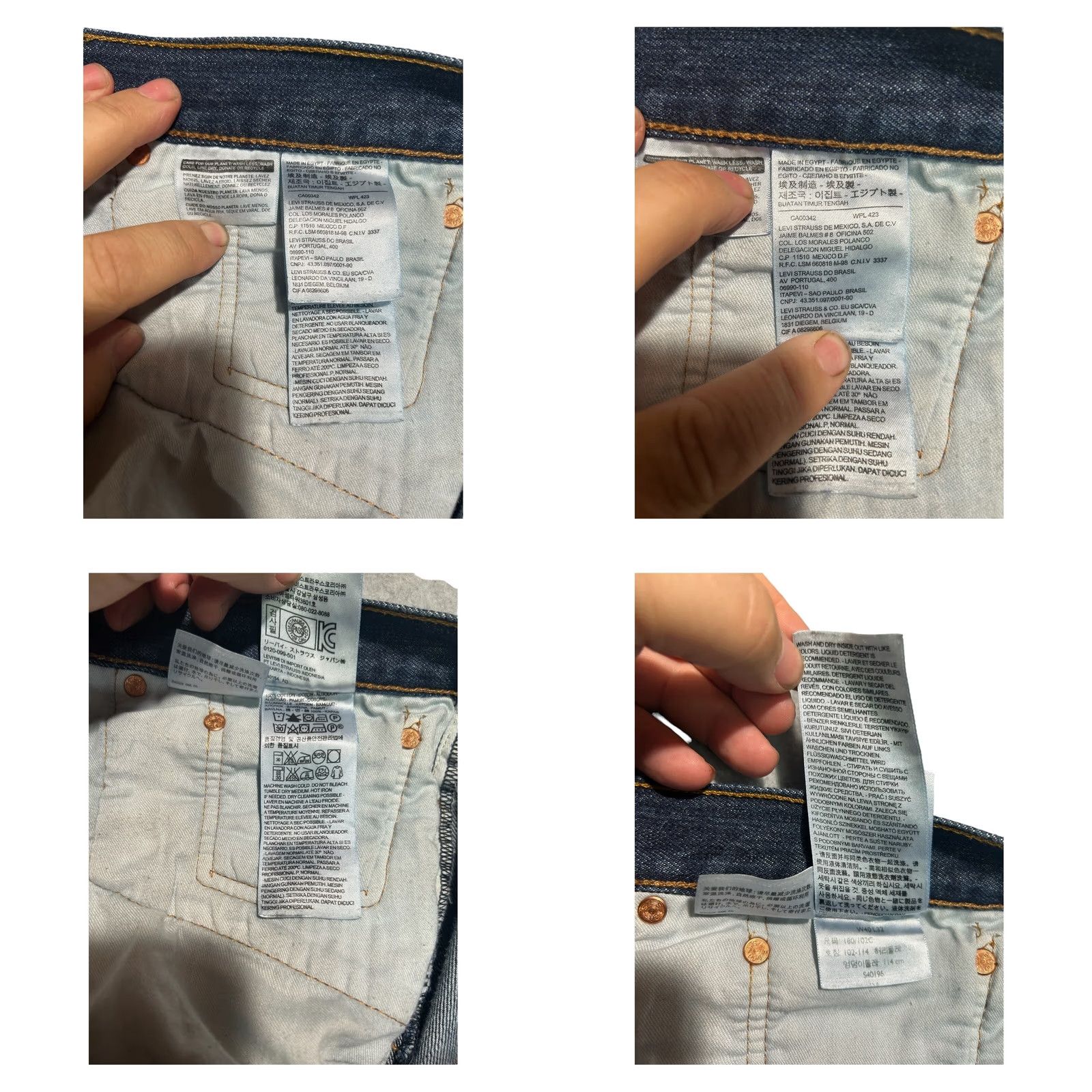 Levi's VINTAGE Levi's 501 Jeans Dark Blue Straight Jeans 40x32 5Buttons Men’s USA 90s Regular Blue Denim Cotton Blend Size US 40 / EU 56 - 10 Thumbnail