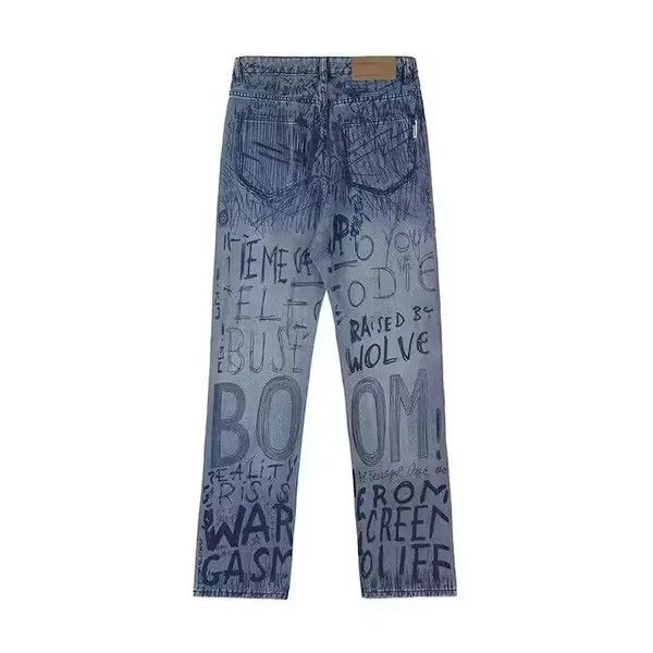 Japanese Brand Graffiti faded blue jeans Size US 32 / EU 48 - 4 Thumbnail